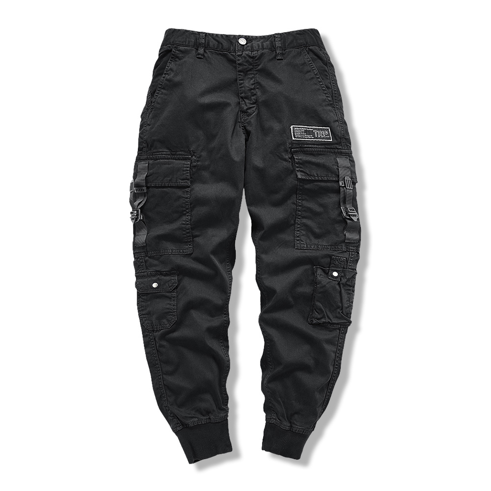 ミリタリー風　裾絞りパラトルーパーパンツ