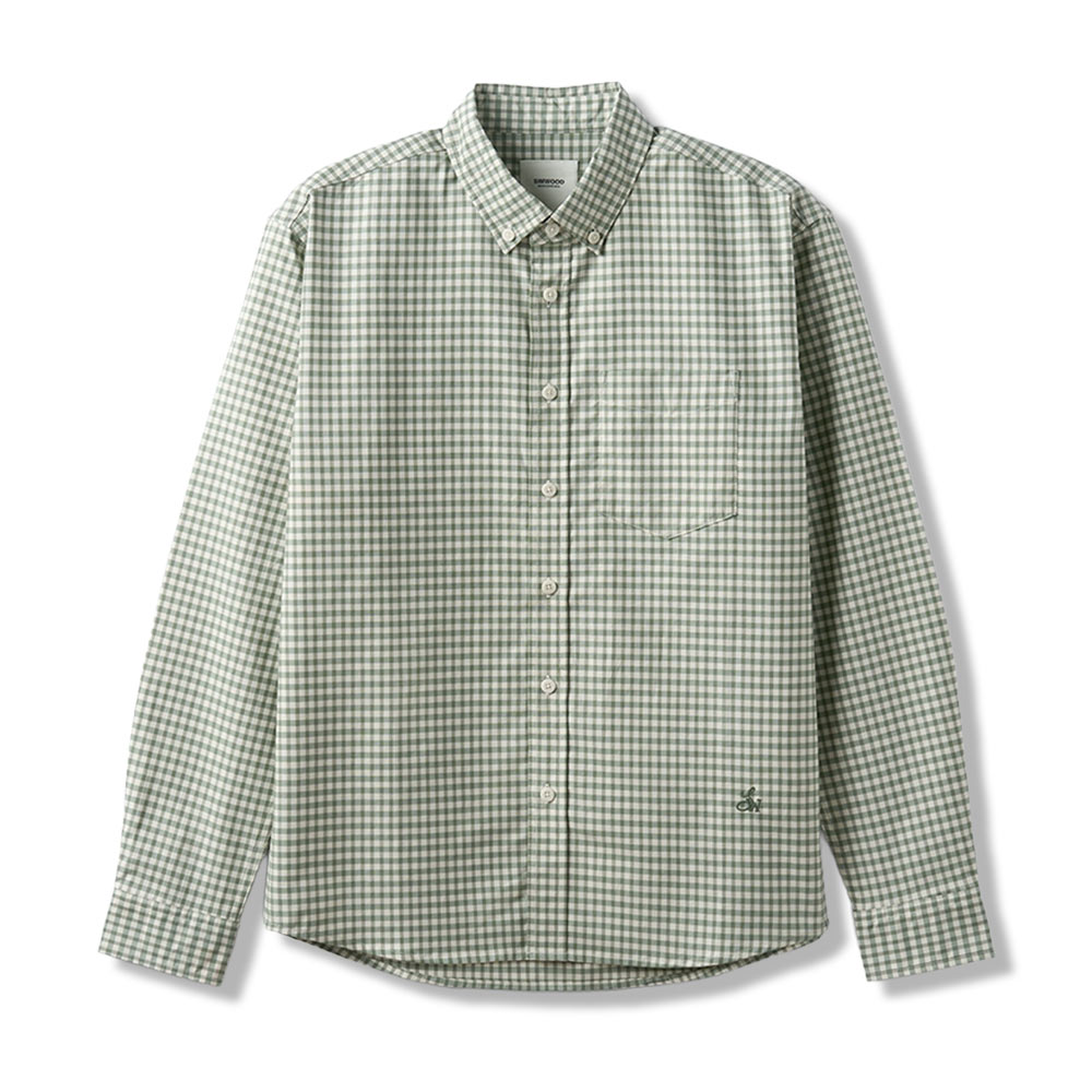 ライト液アンモニア加工コットン　スムースタッチ・防シワイージーケア 　チェック柄長袖シャツ
