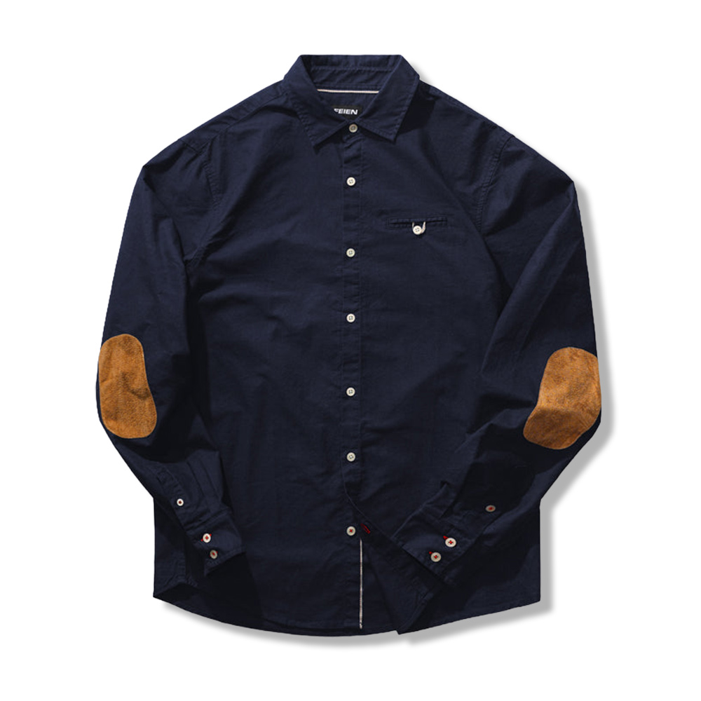 スエード調エルボーパッチ　オックスフォードシャツ