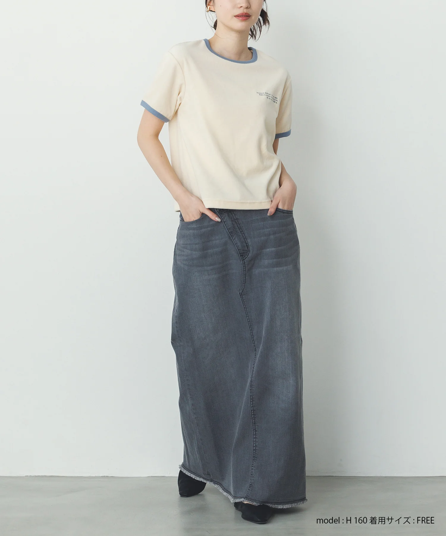 ベロア リンガーTシャツ