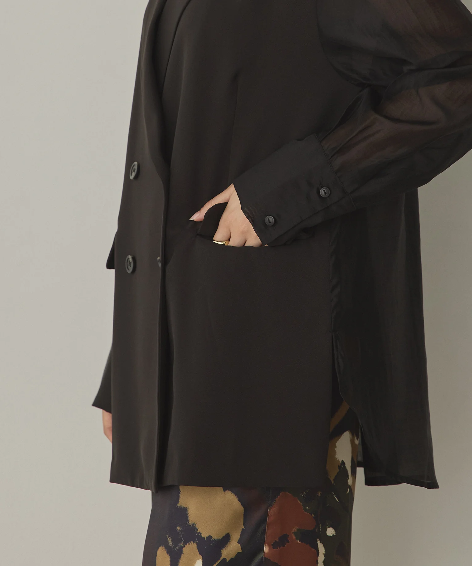 ポリツイル シアーテーラードジャケット