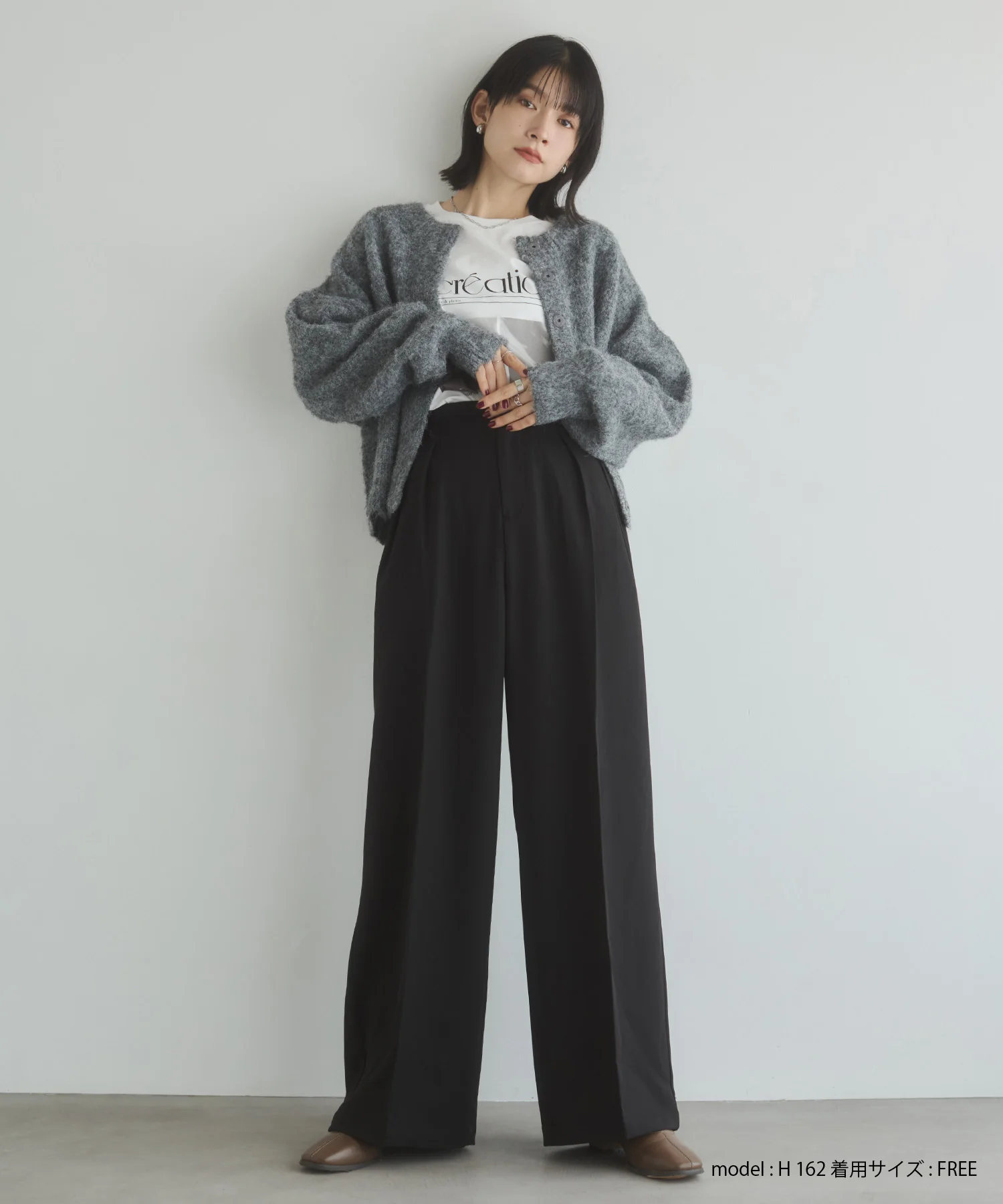 ポリツイル タックパンツ