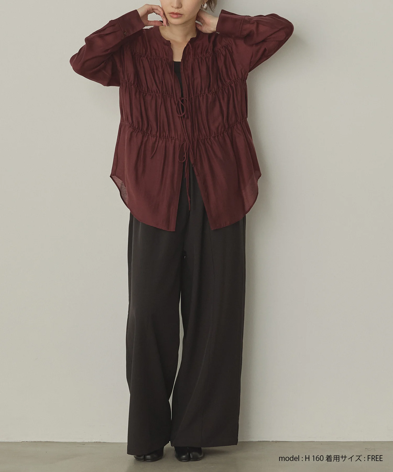 サイドライン ワイドストレートパンツ