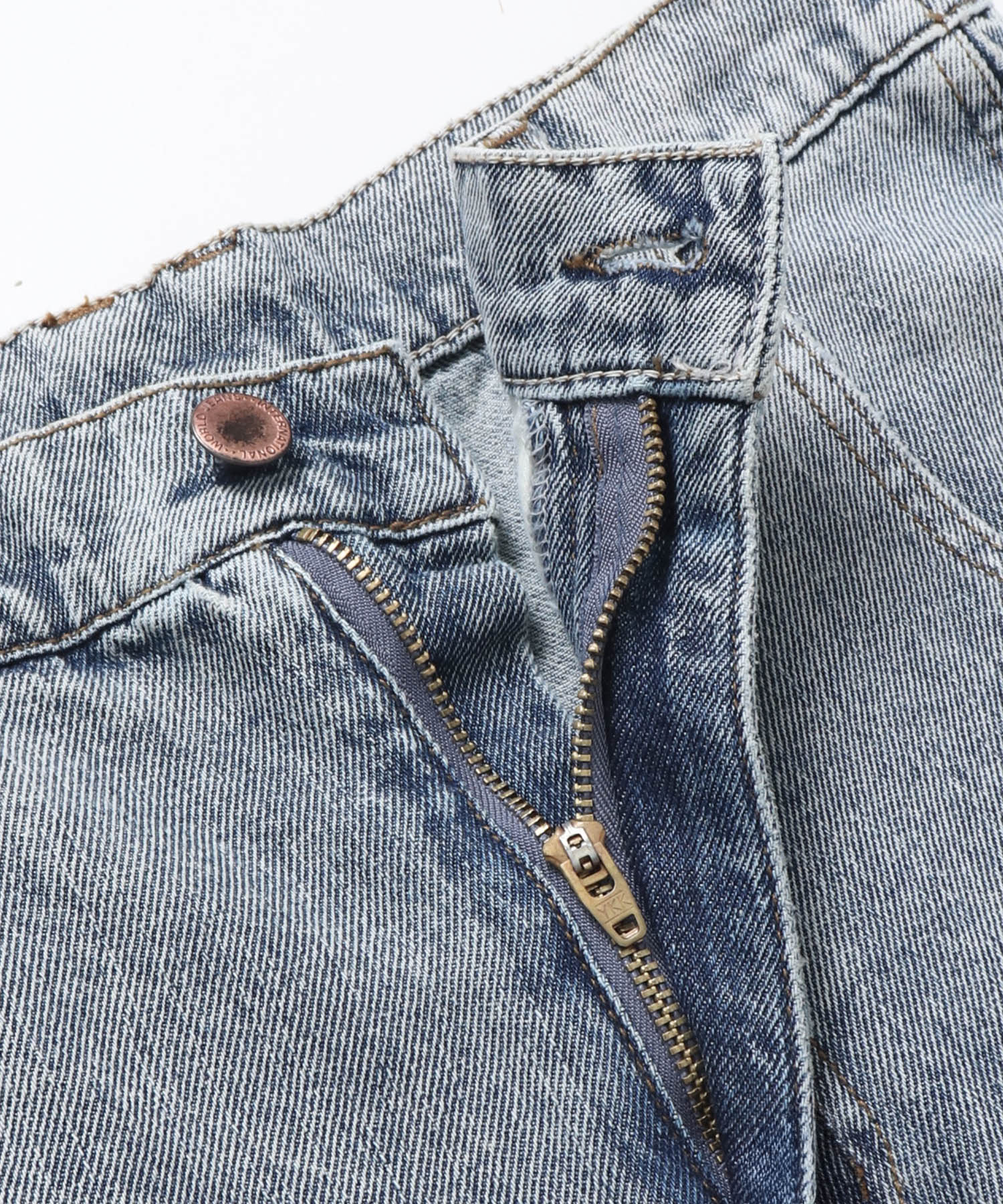 スラブデニム/ラメ ワイドパンツ　