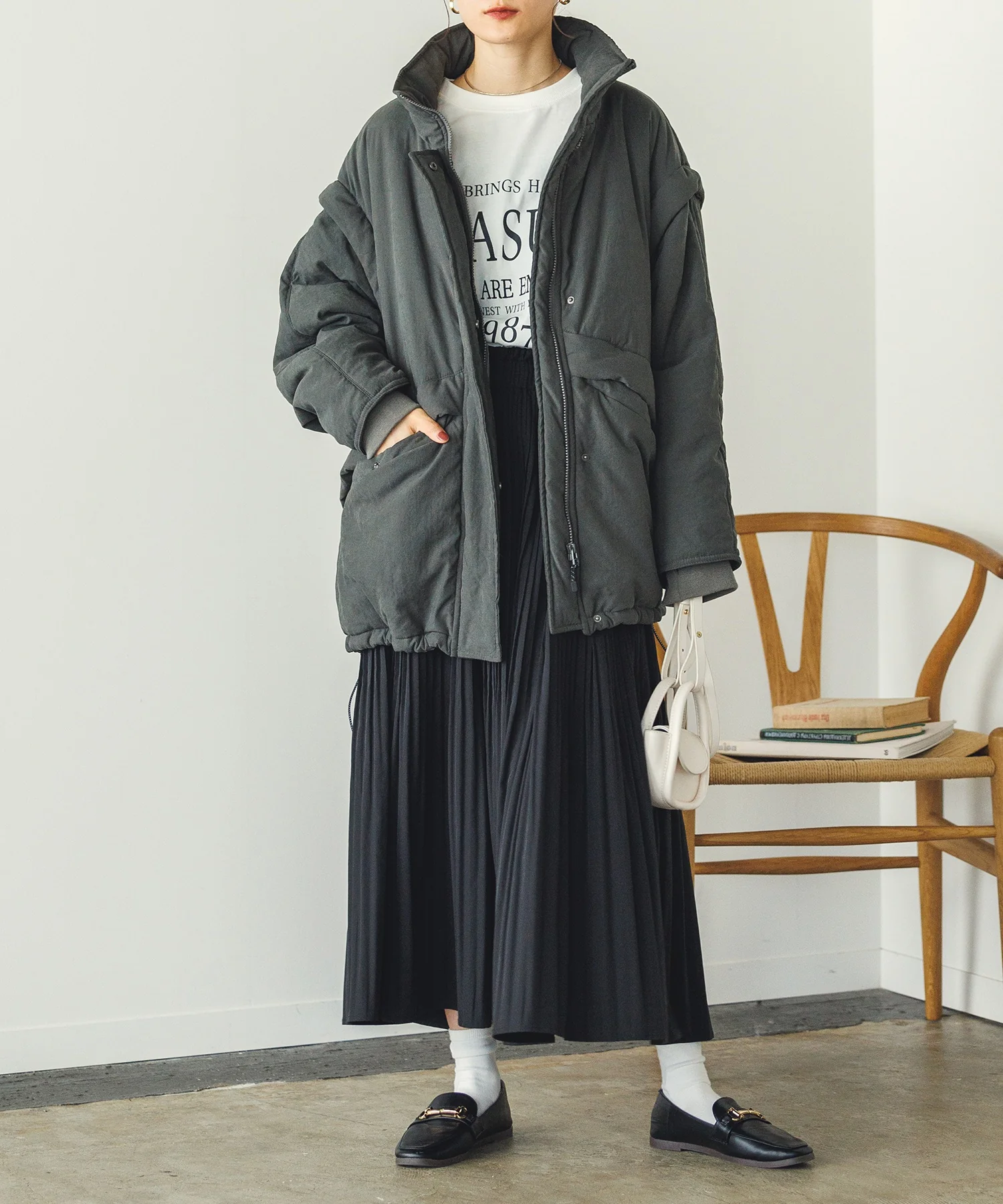 袖取り外しモッズコート