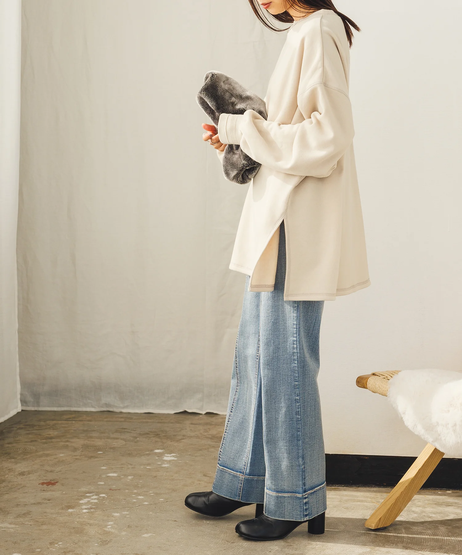 裏起毛オーバーサイズスウェット