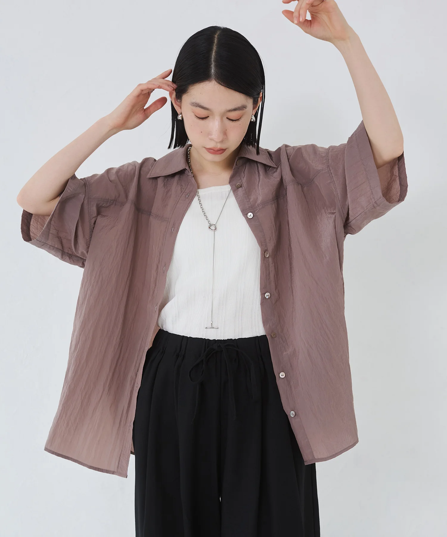 ワッシャー加工 2WAYシャツ