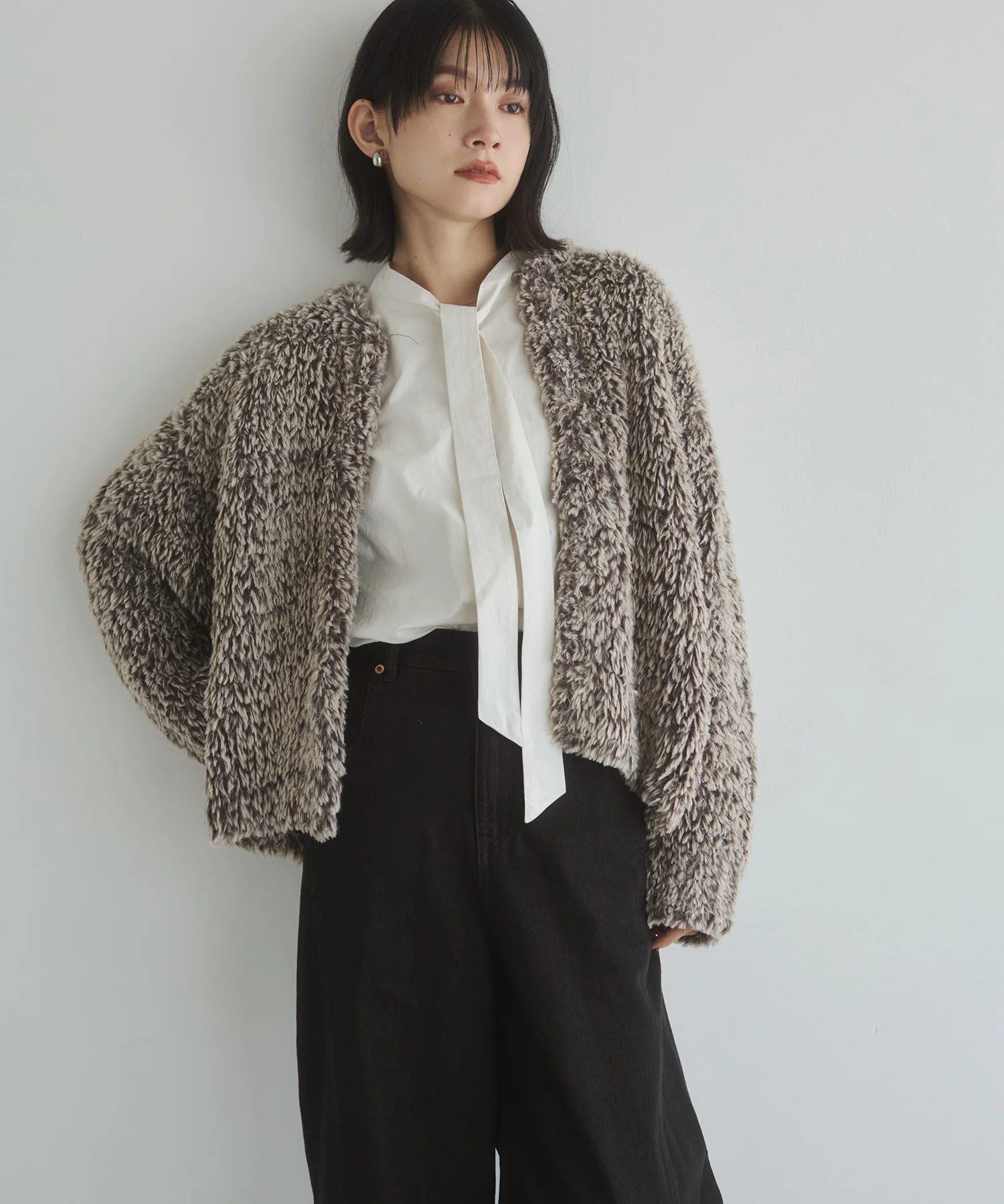 2WAY ボウタイブラウス