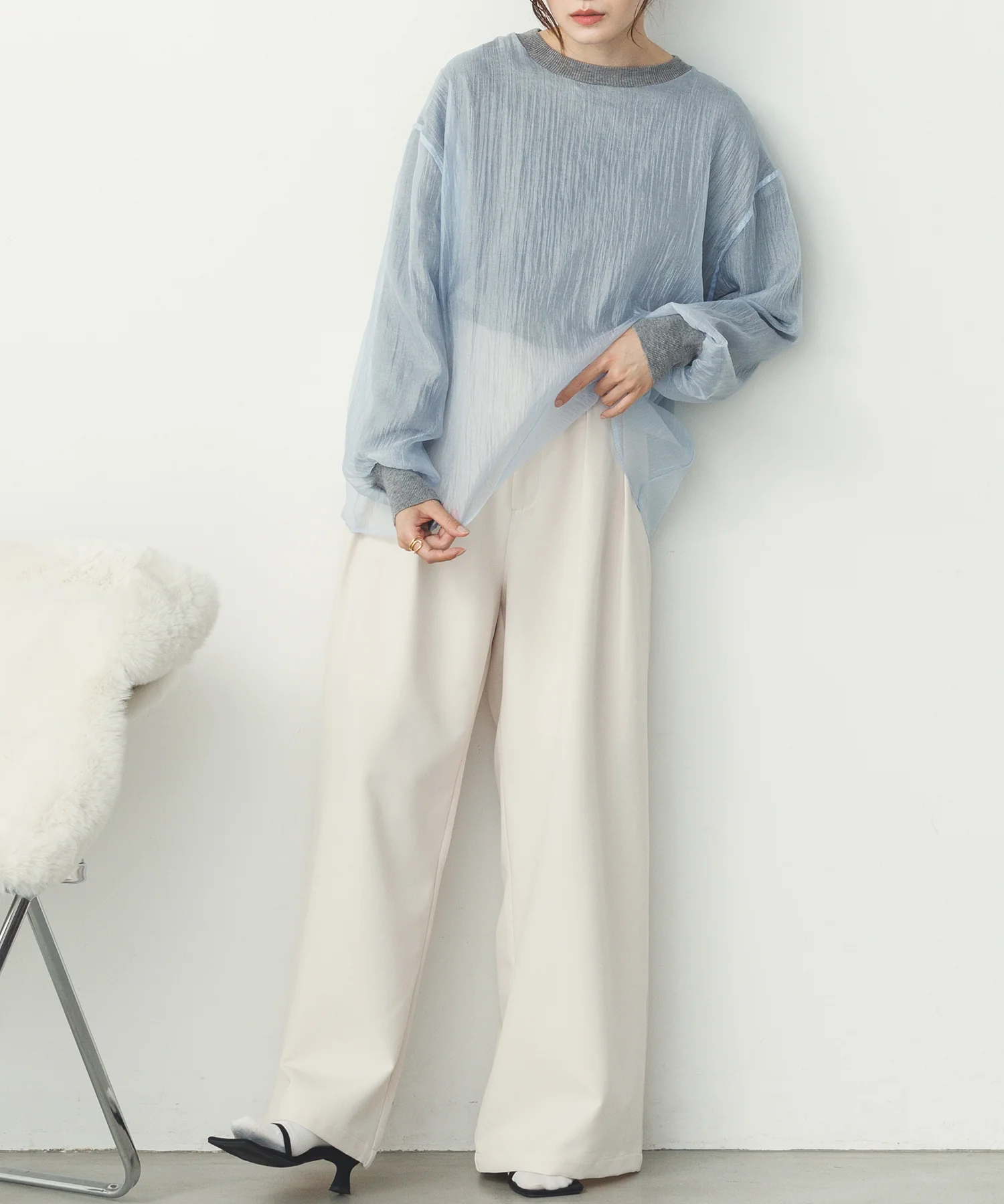 ストレッチワイドパンツ