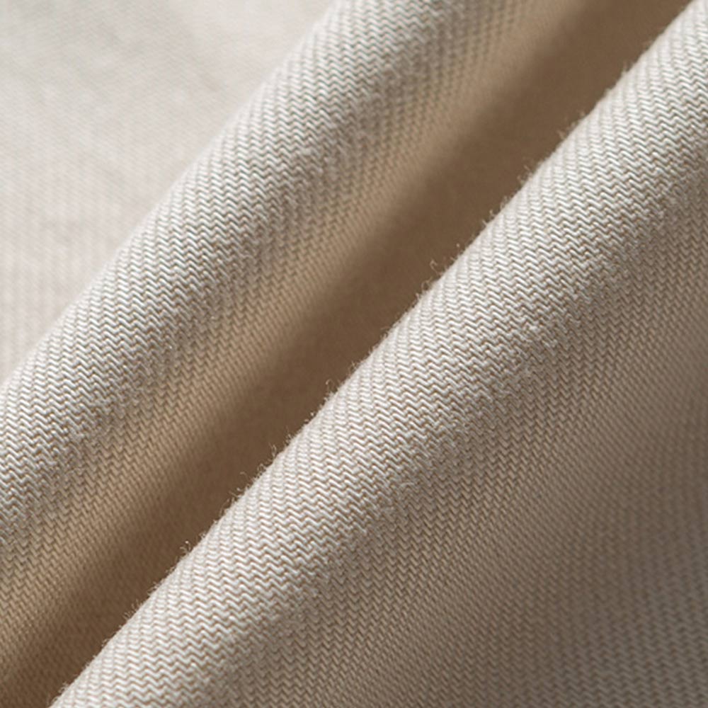 レトロスタンドカラー　ターコイズボタン付きワークシャツ