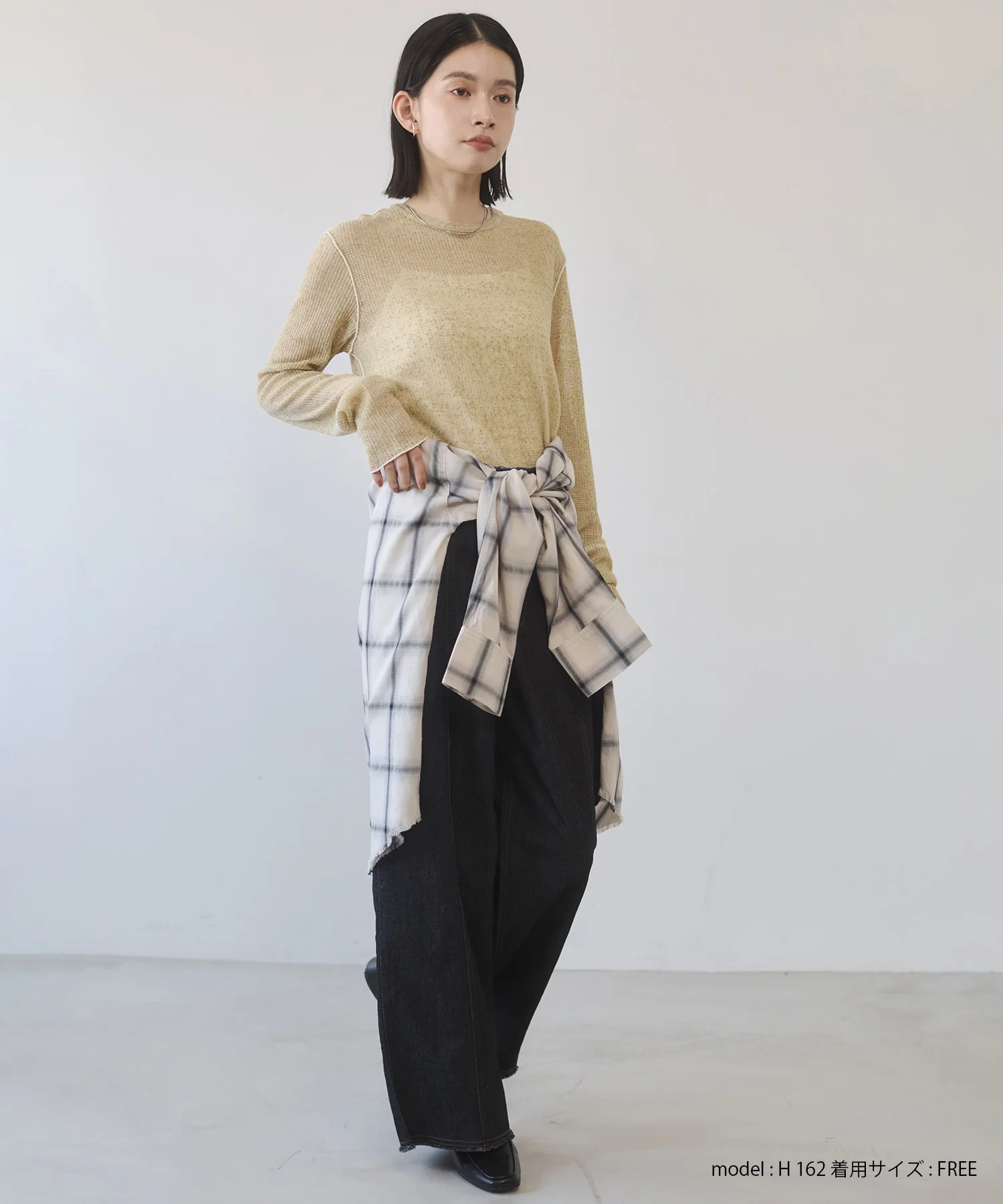 オンブレチェック オーバーシャツ