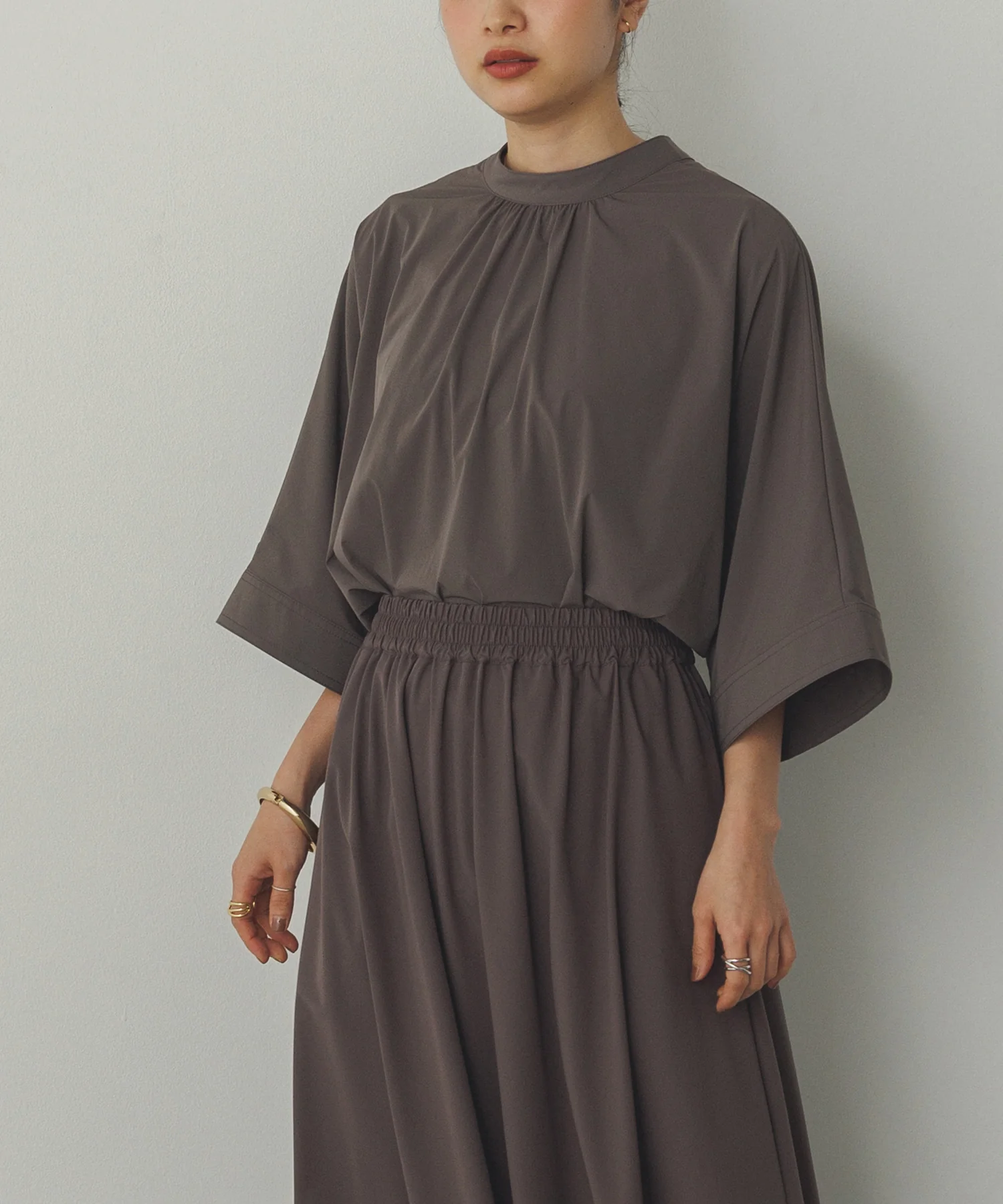 【接触冷感】ドルマンシャツ