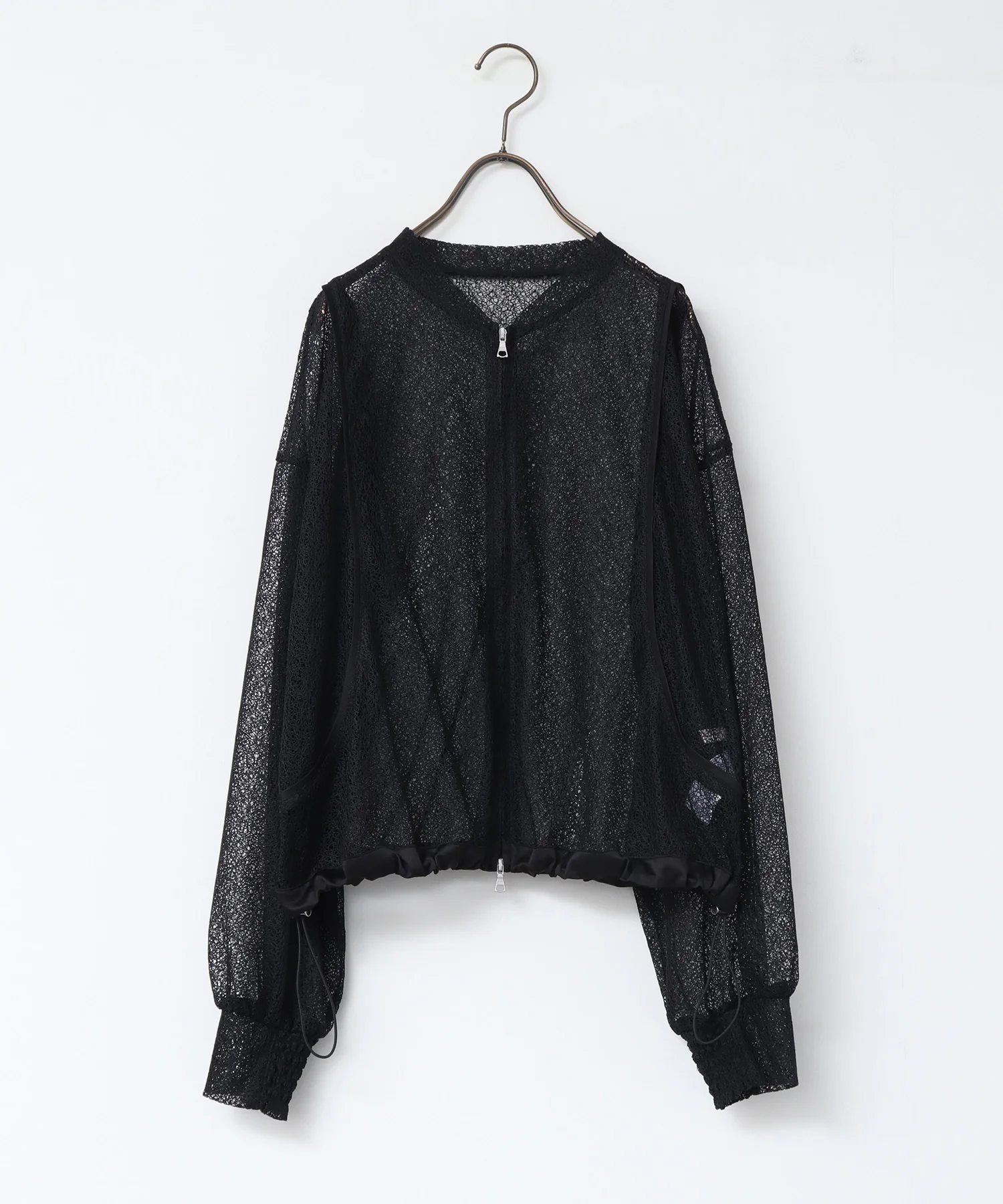 ダブルジップレースブルゾン