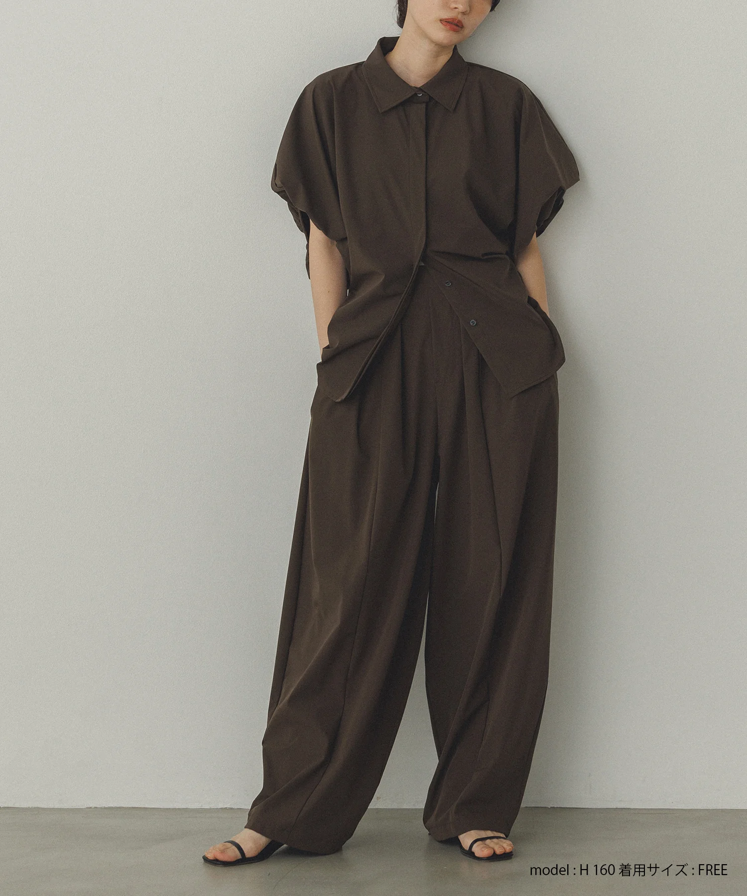 【接触冷感】 パフスリーブシャツ