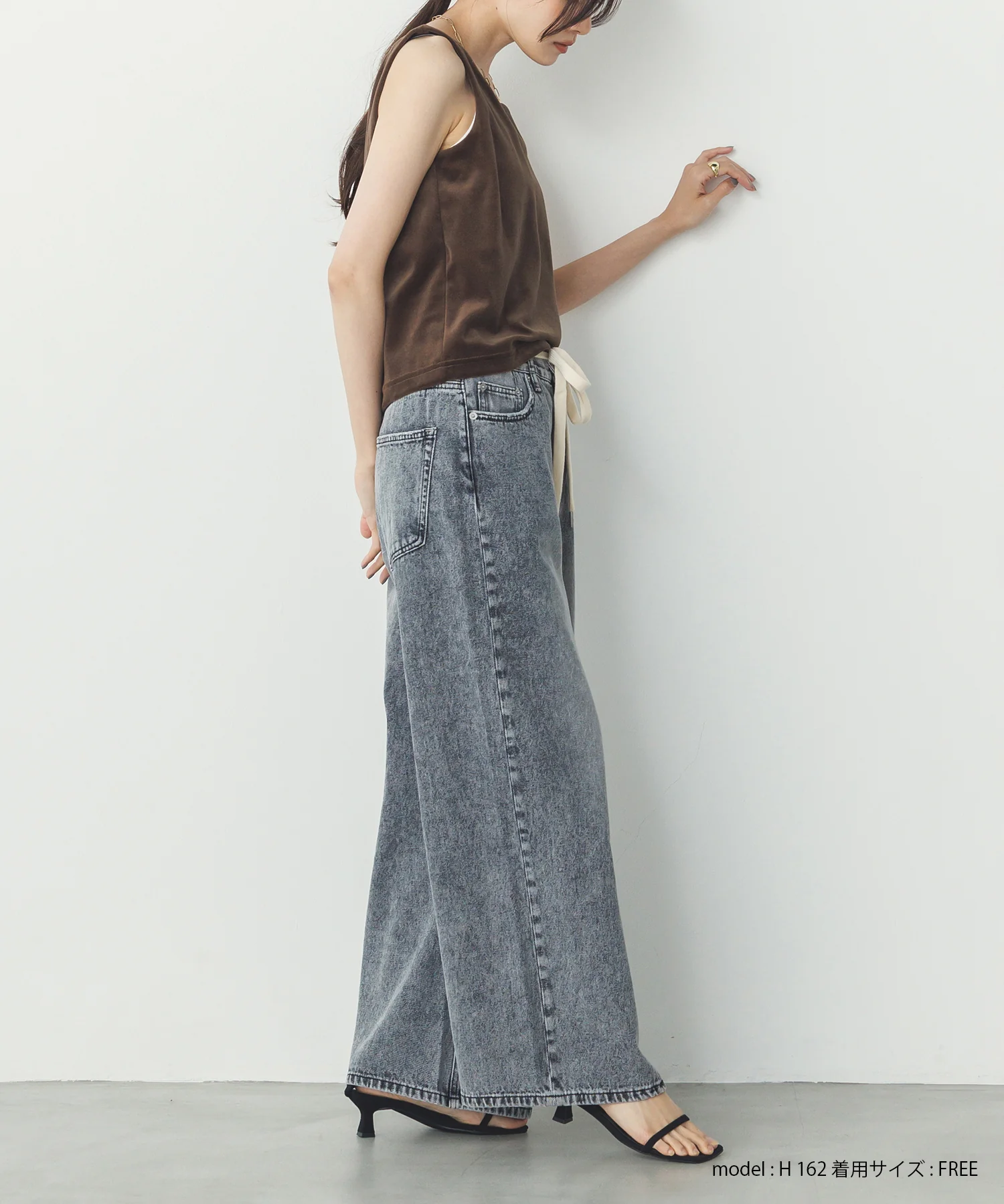 前後2WAY ベロア スクエアタンク