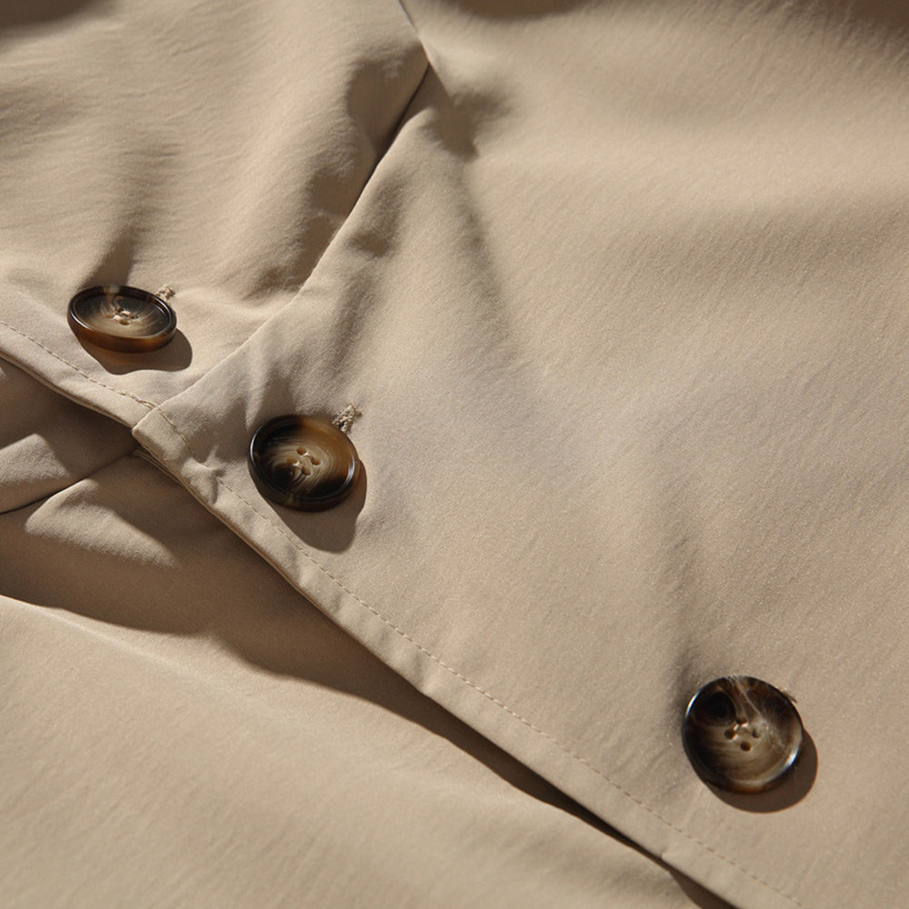 シティボーイ　ミディアムロングフード付きトレンチコート