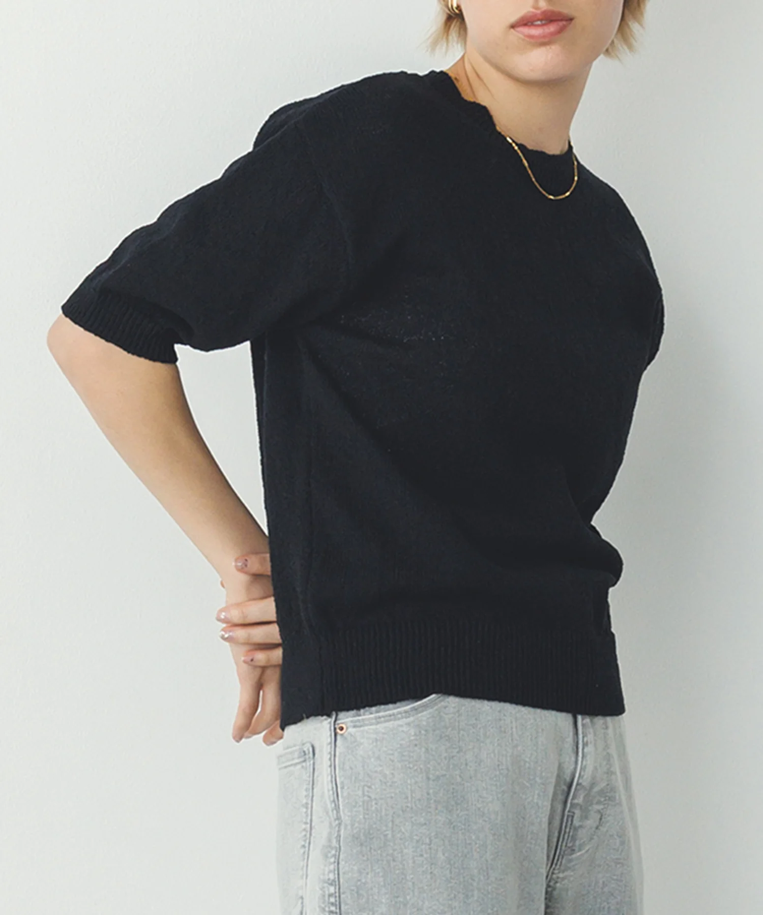 【別注】ハーフスリーブ サマーニット