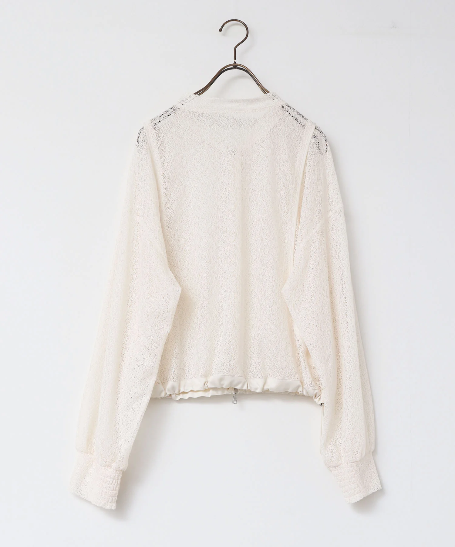 ダブルジップレースブルゾン