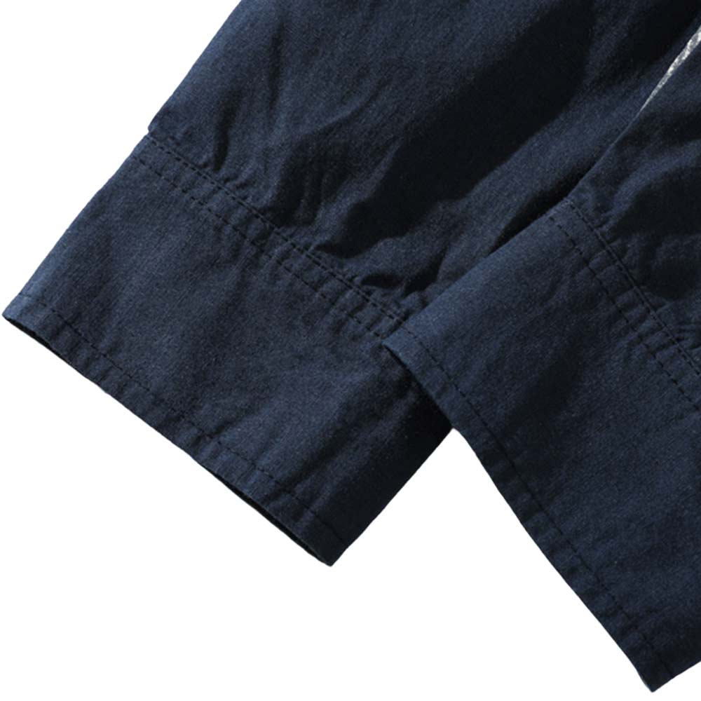 レトロ風パッチワークペイズリー柄長袖シャツ