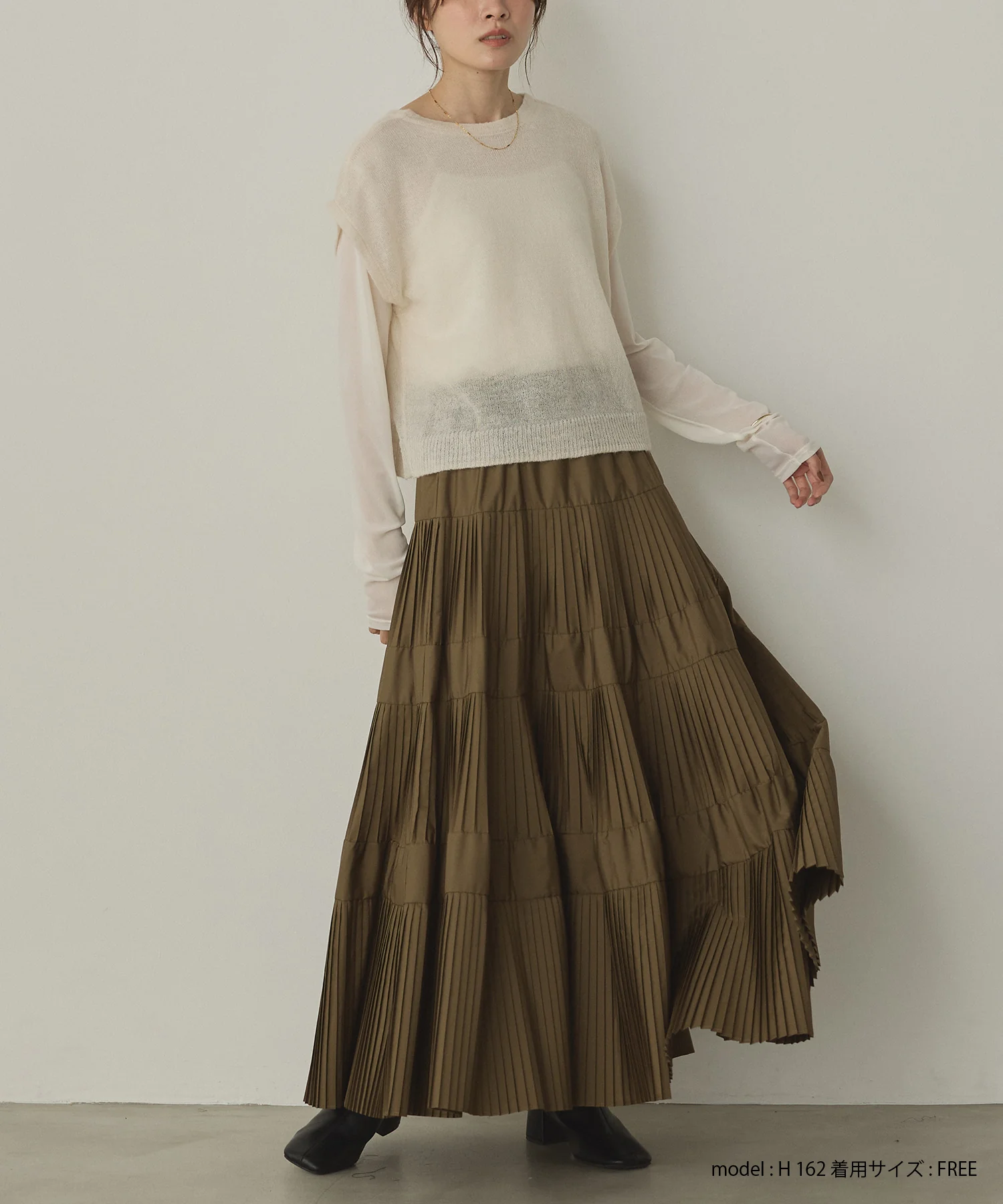 前後2WAY バックリボンシアーニット