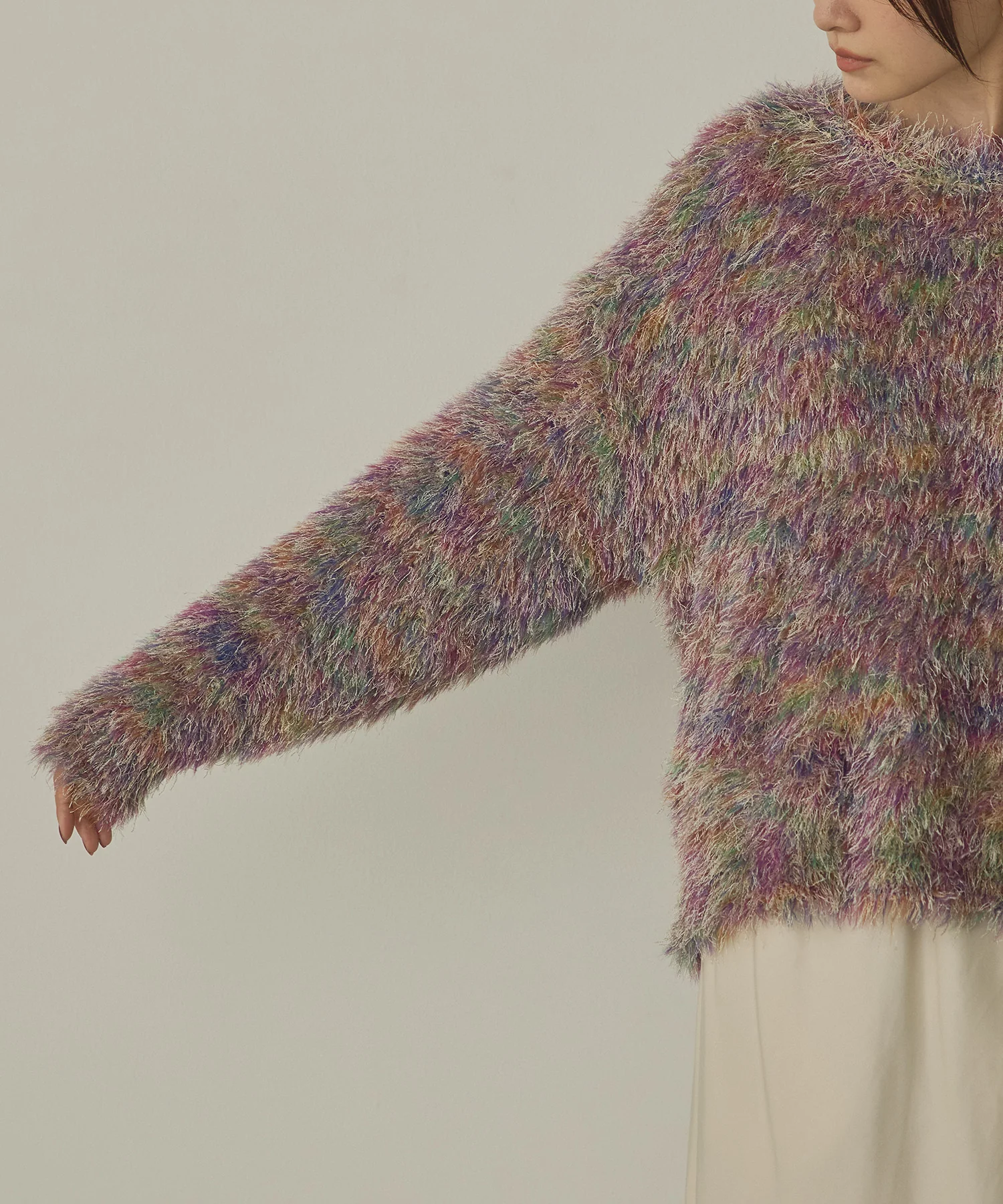 ミックス シャギーニット