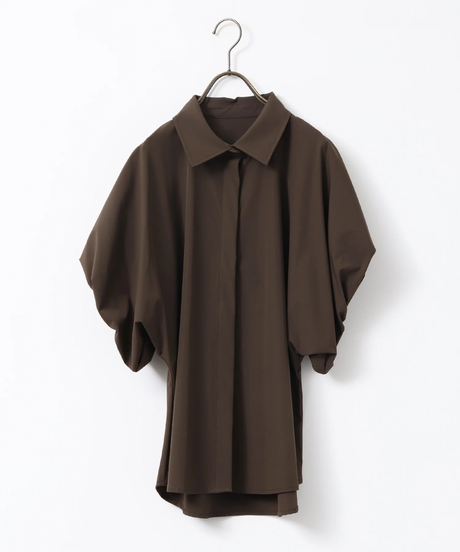 【接触冷感】 パフスリーブシャツ