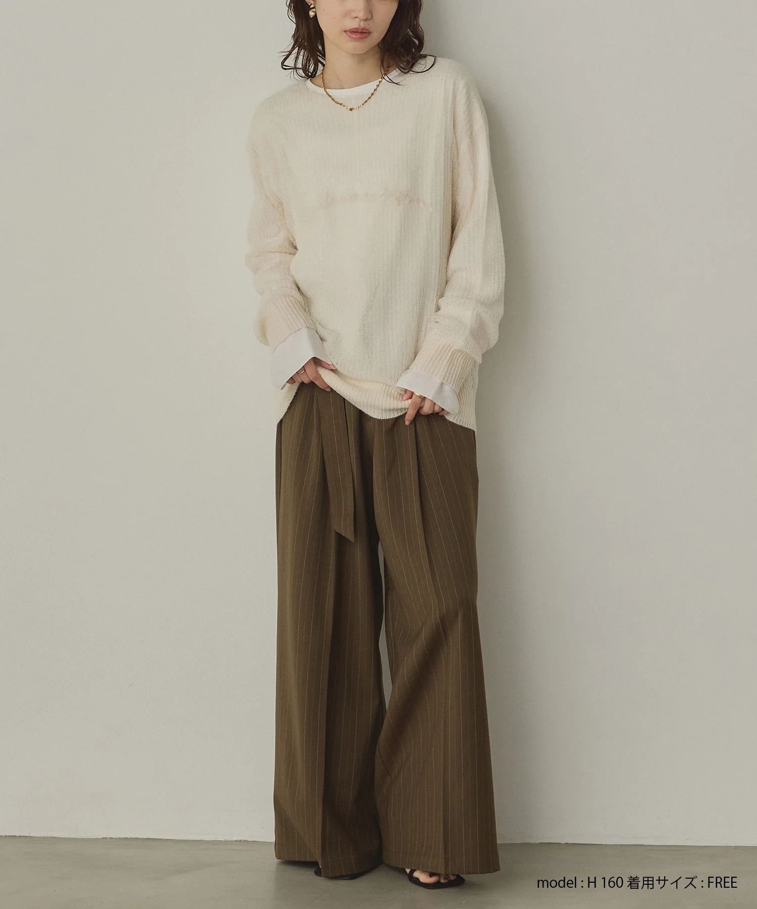 アルパカニット ロゴシアートップス