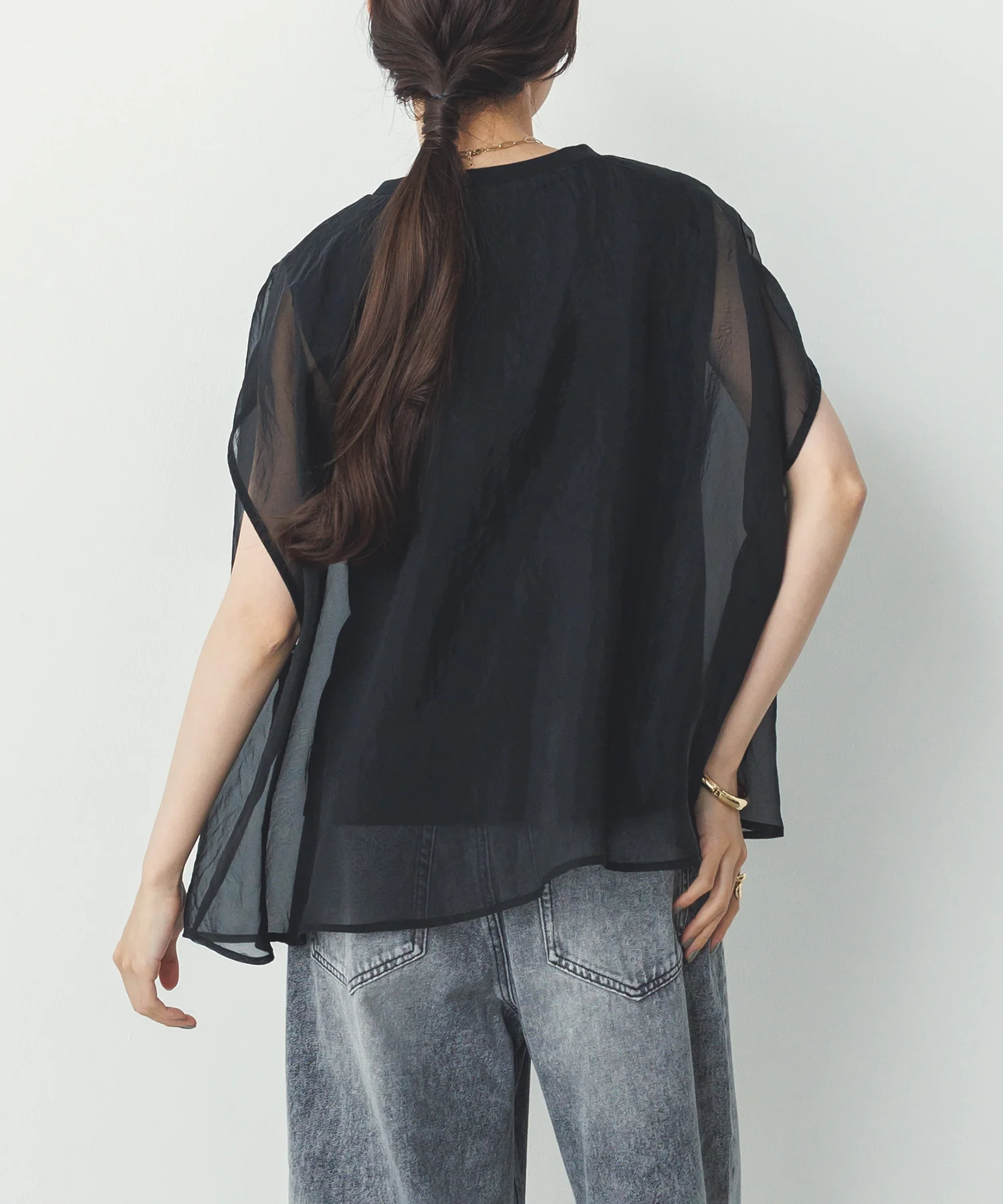 ニュアンス シアーレイヤードトップス