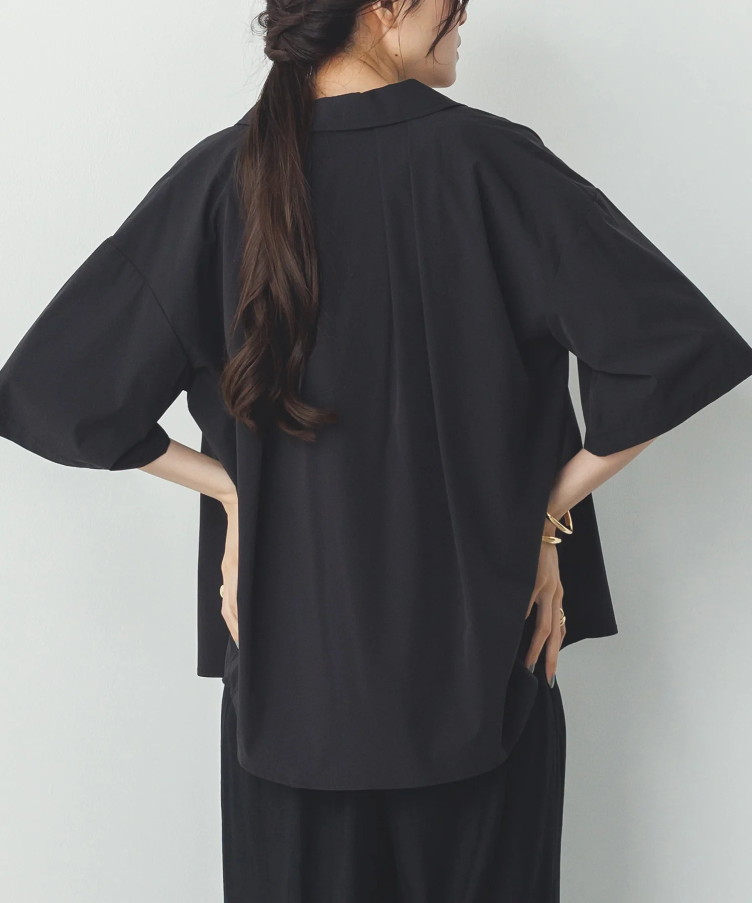 【新色追加】【接触冷感】 バックタックシャツ