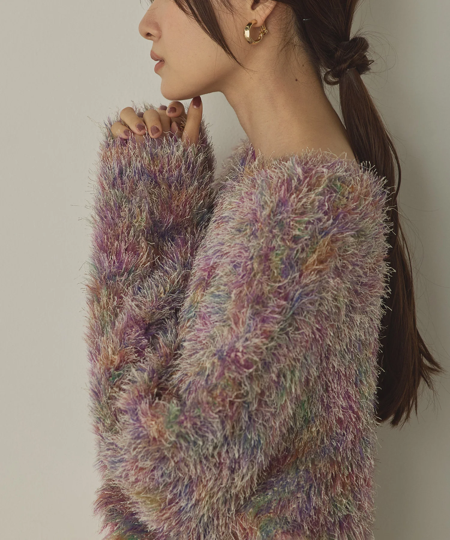 ミックス シャギーニット