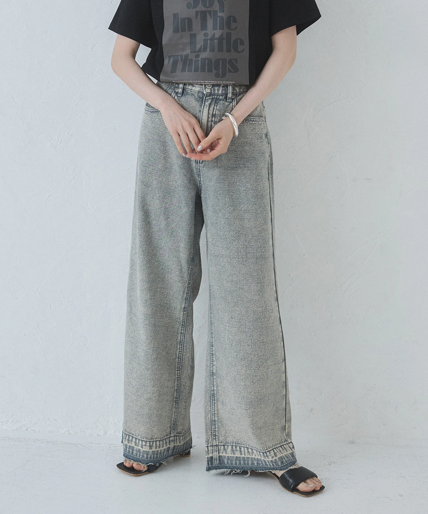 オーバーダイ デニムバギーパンツ