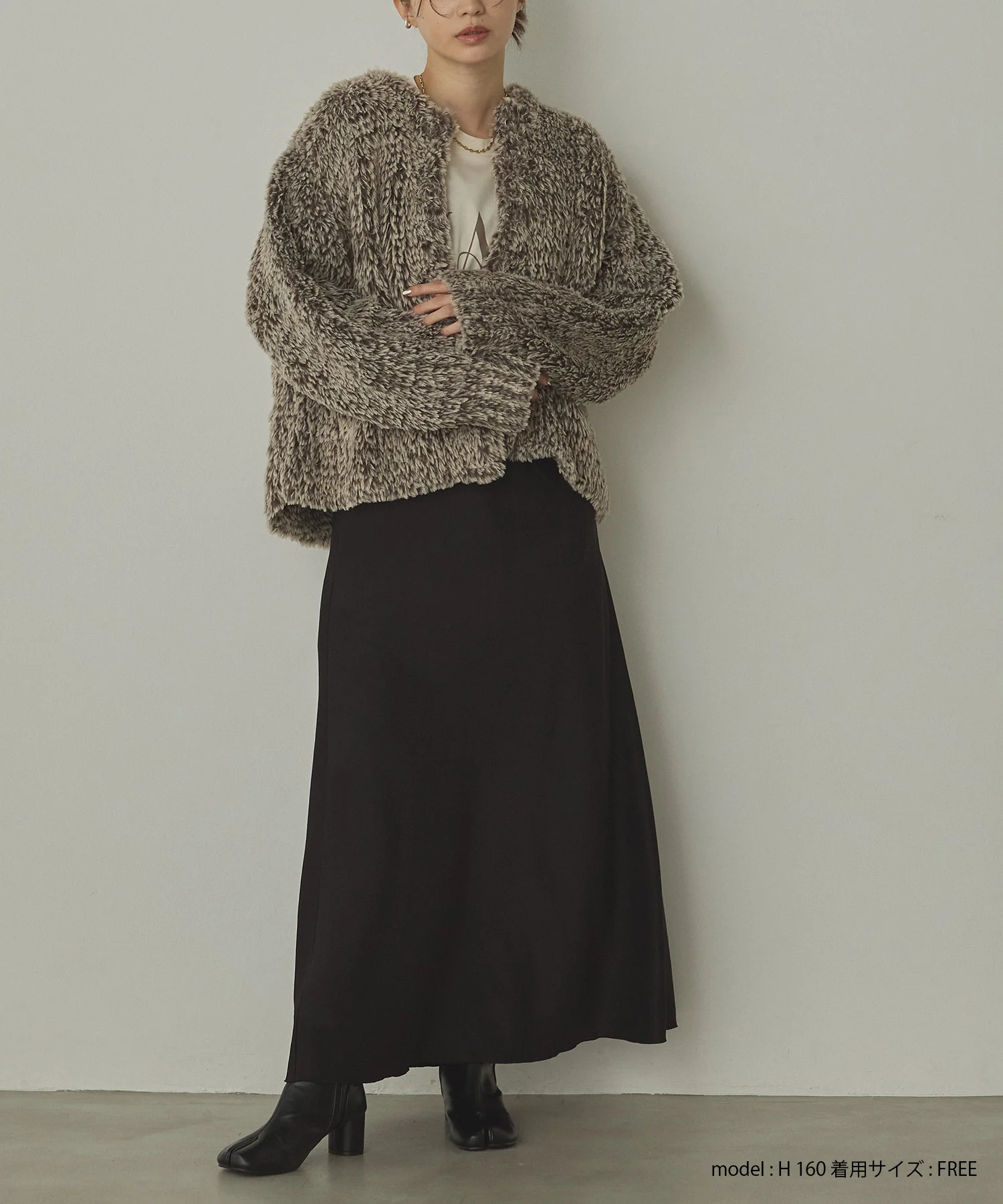 ファー ニットコート