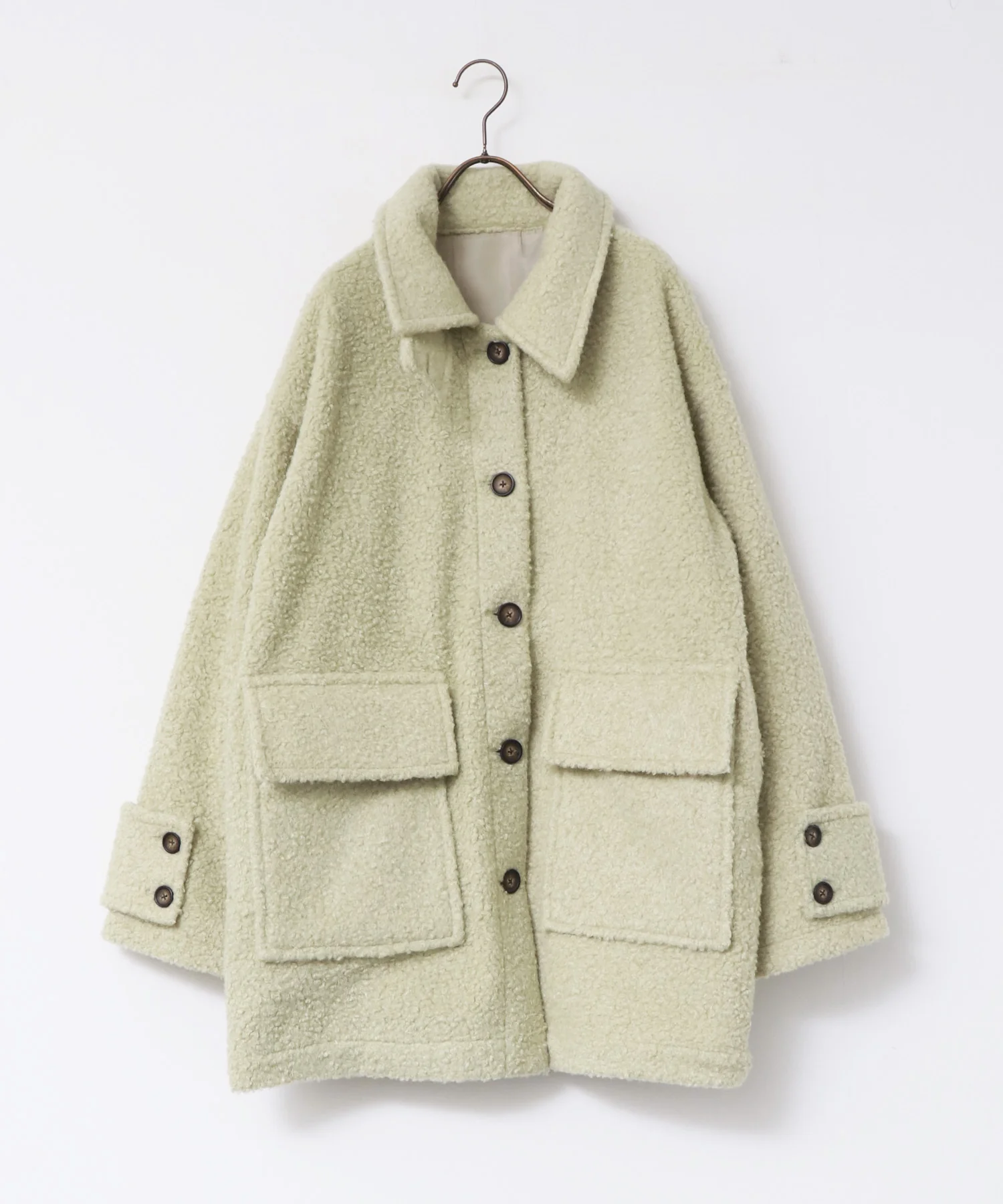 ブークレ ミドルシャツコート