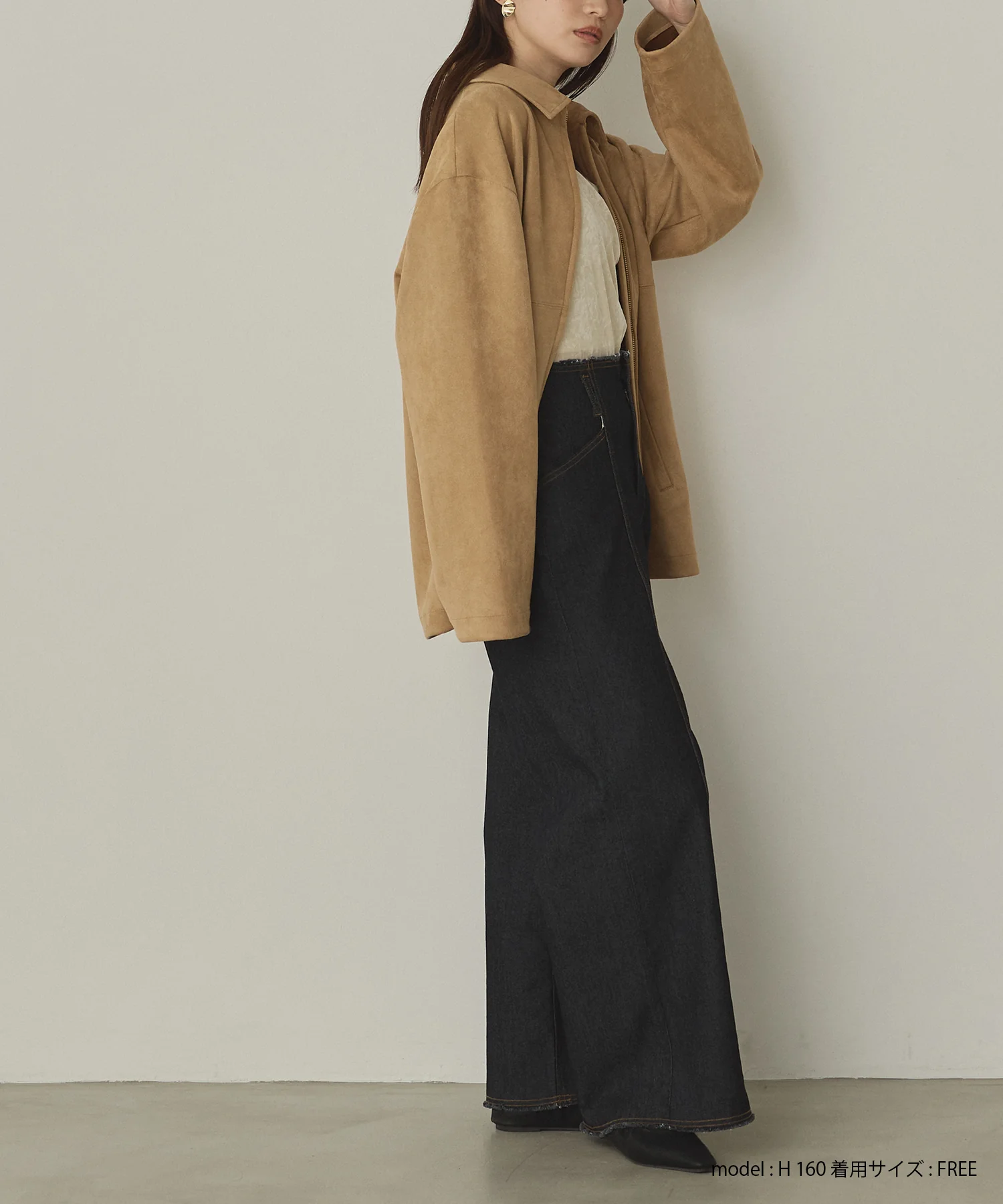 フェイクスウェード Wジップオーバーブルゾン