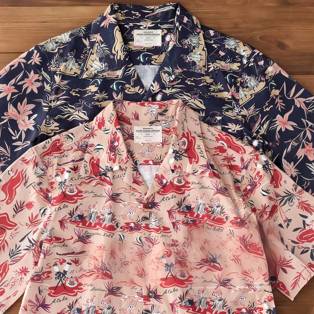 「ハワイの物語」コットンプリントシャツ