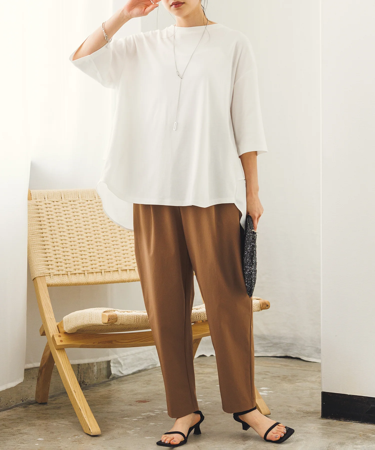 【新色追加】接触冷感テーパードパンツ