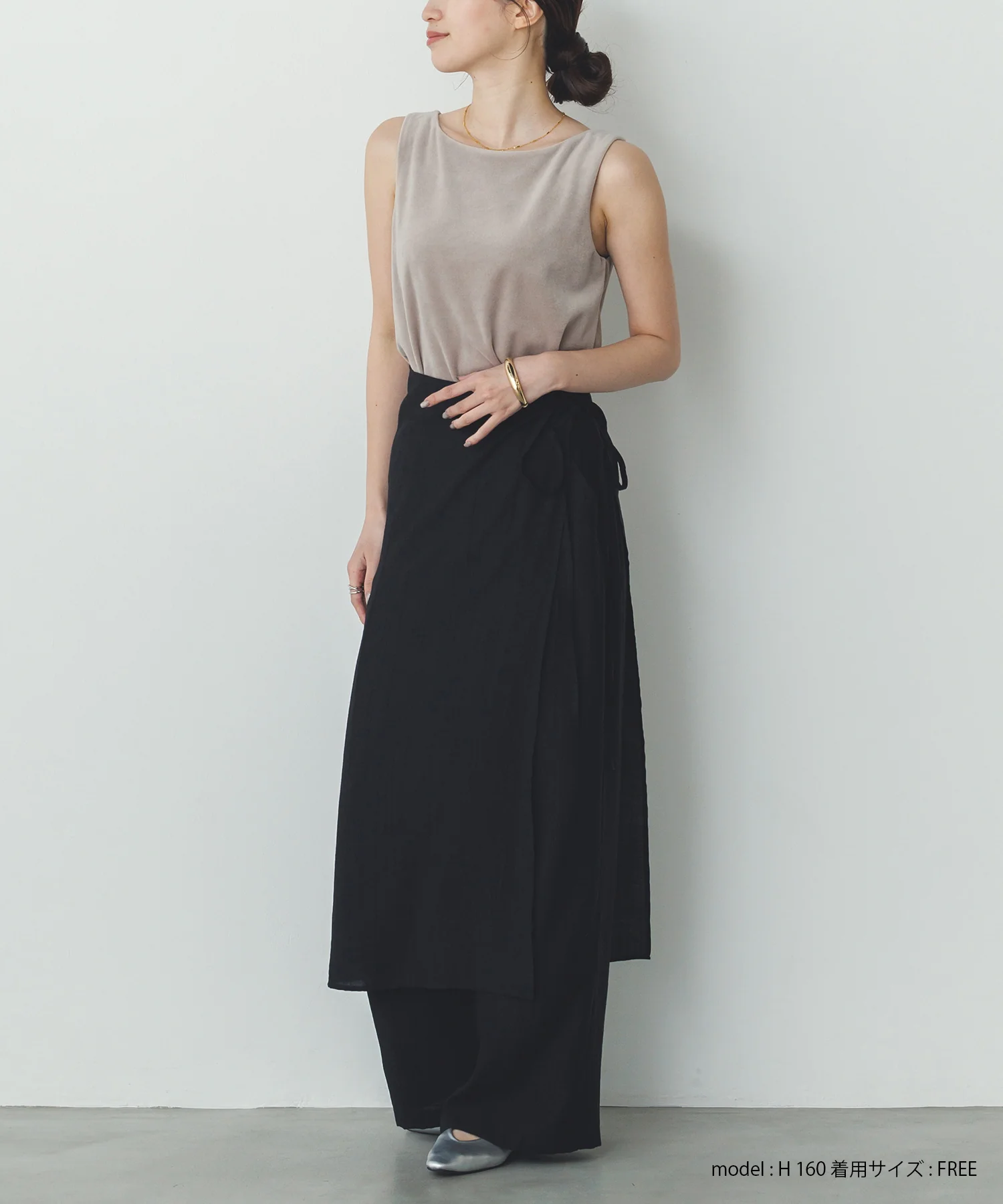 前後2WAY ベロア スクエアタンク