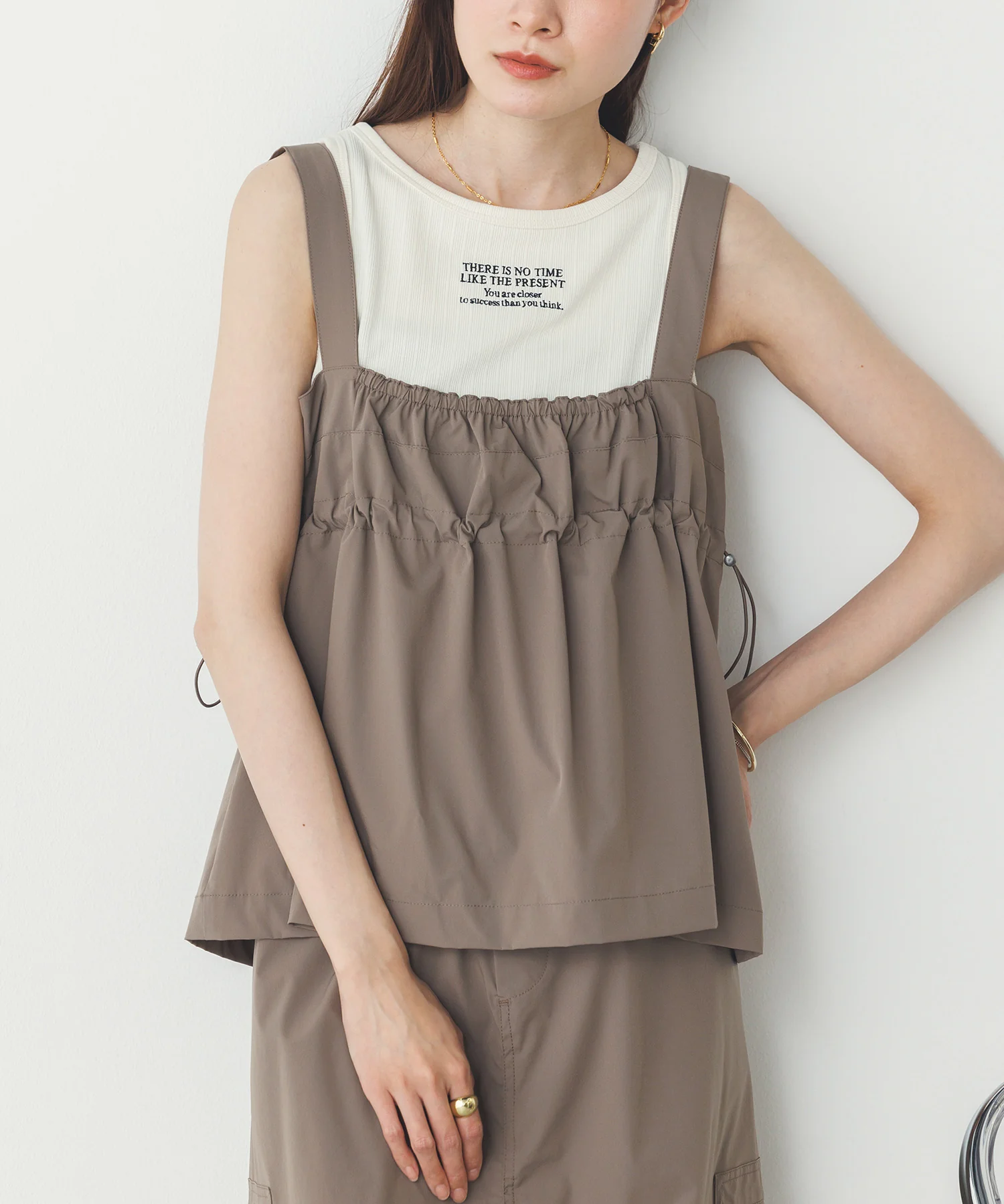 【接触冷感】2WAY バックドロストビスチェ