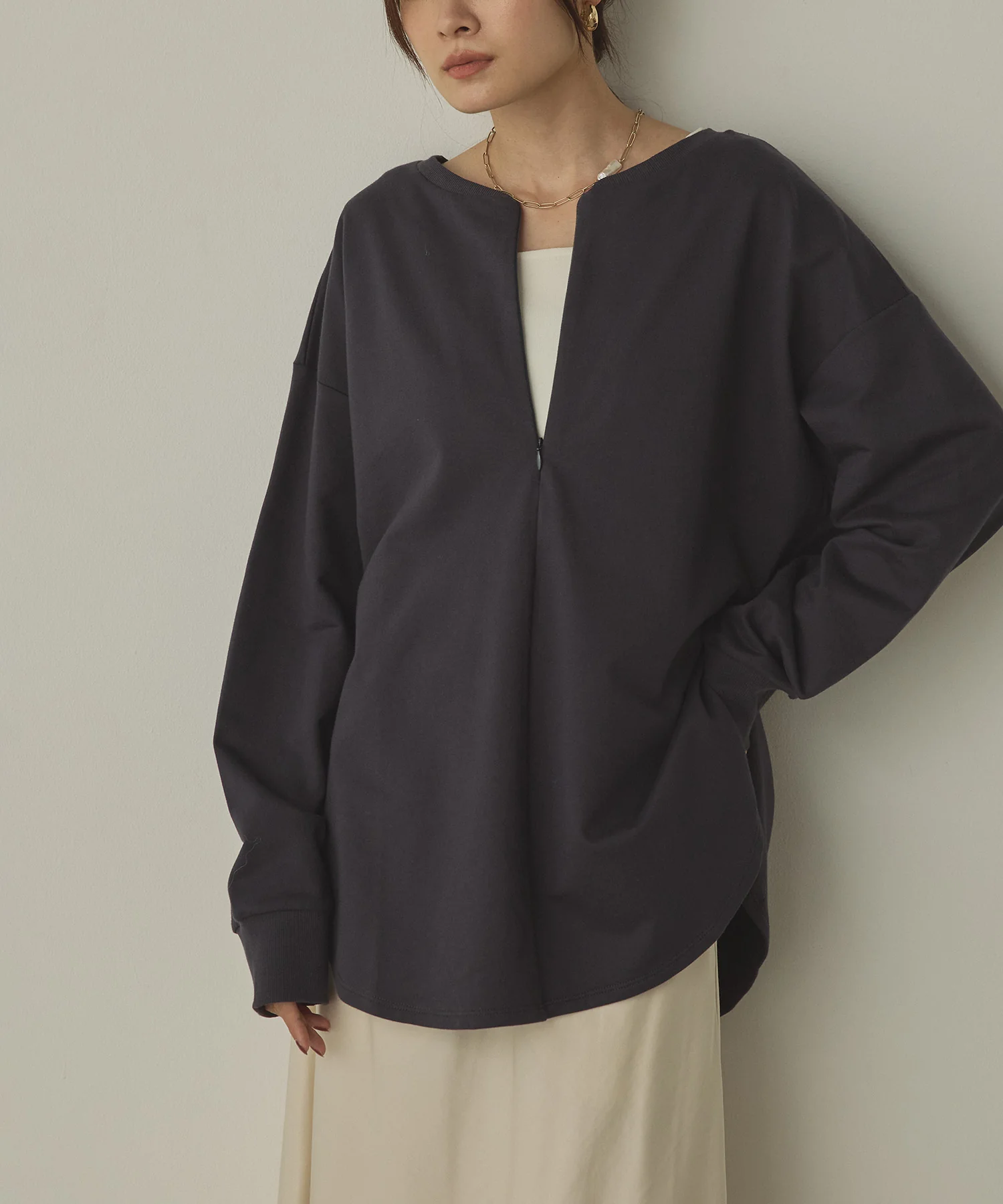 【WEB限定/別注】2WAY ハーフジップスウェット