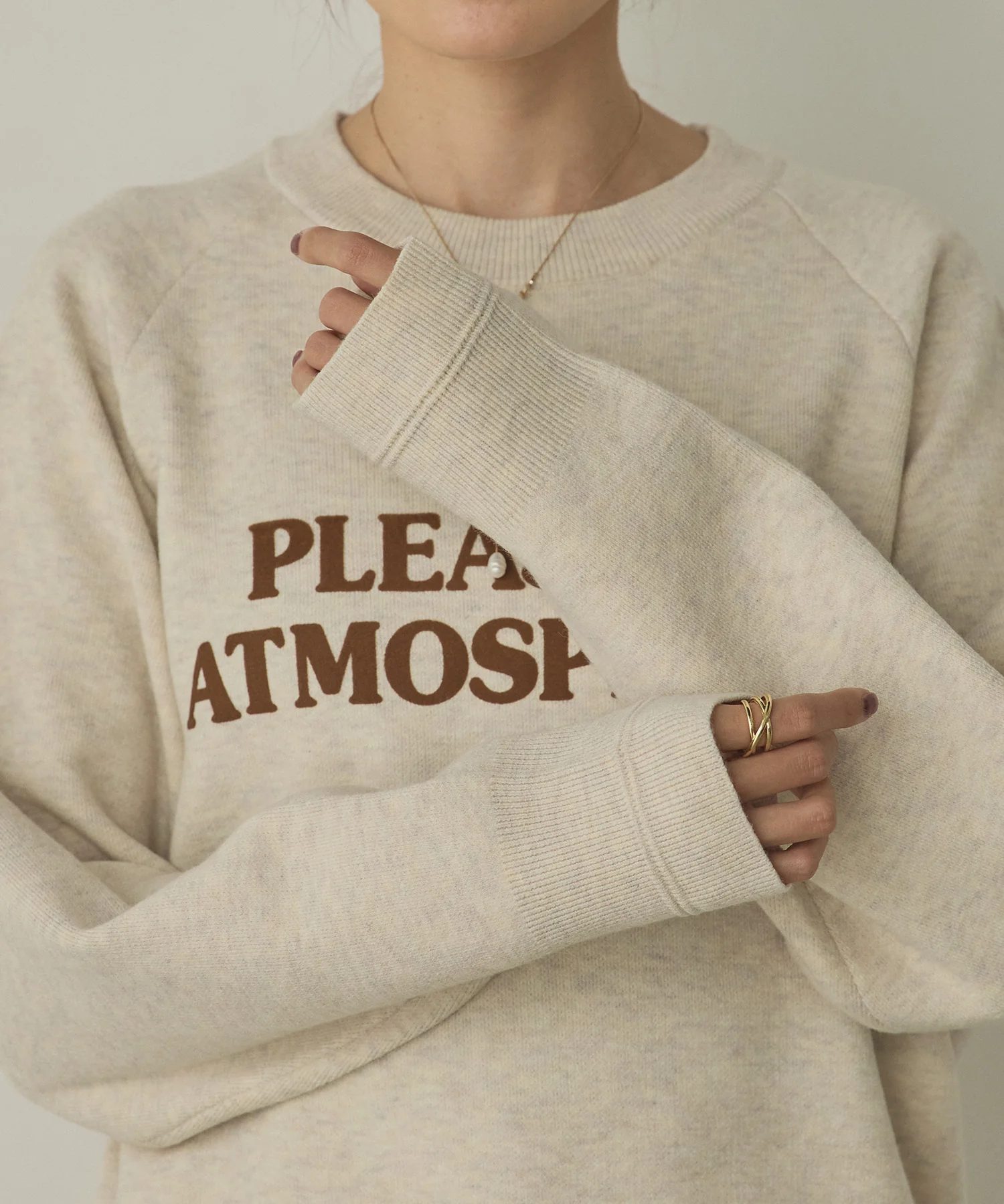 【WEB限定/別注】【新色追加】スウェットライクロゴニット