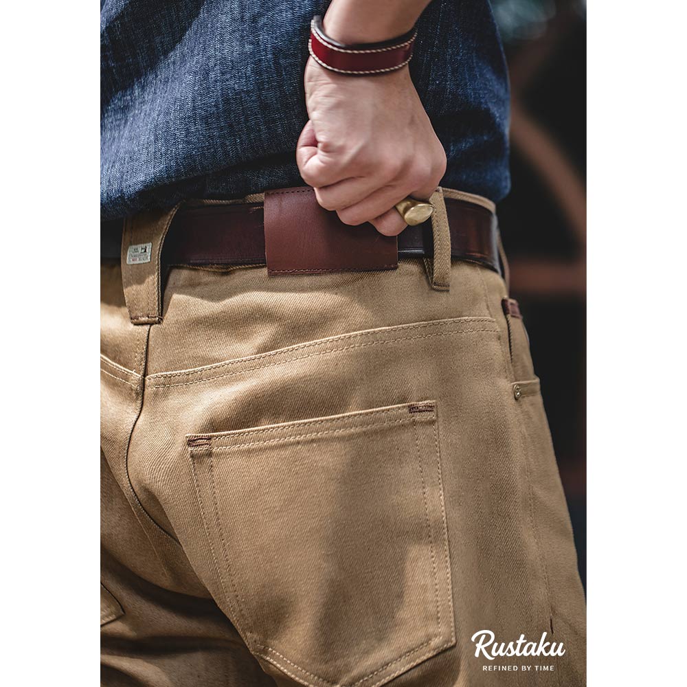 秋限定　イエローストーンパーク セルビッジストレートデニムパンツ