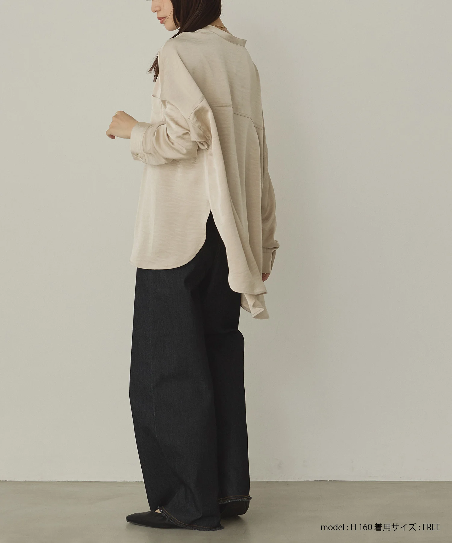 マットサテン オーバーシャツ