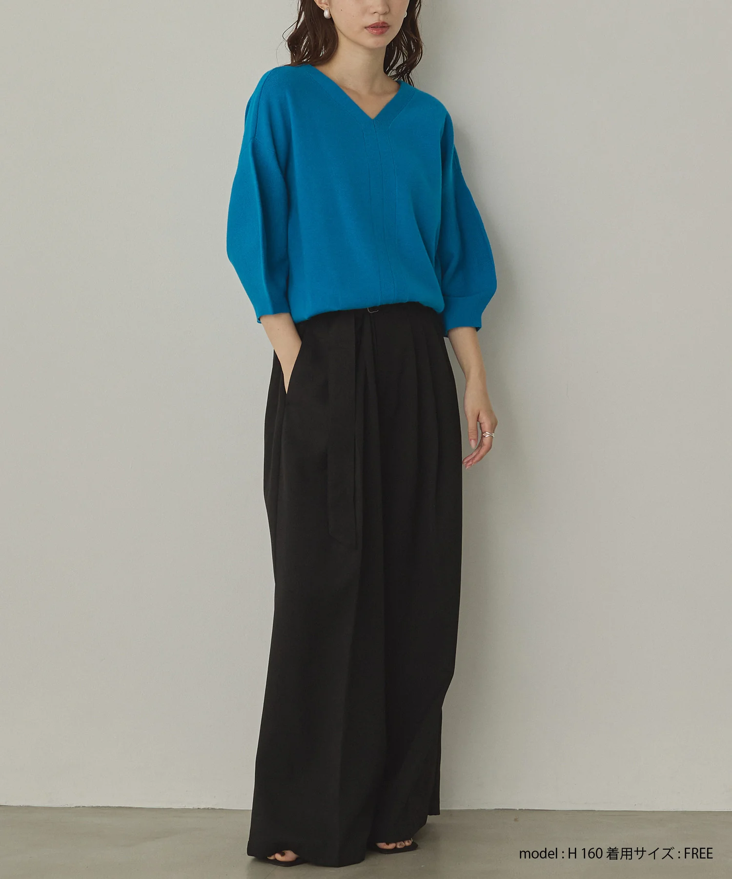 ツイルストライプ タックワイドパンツ