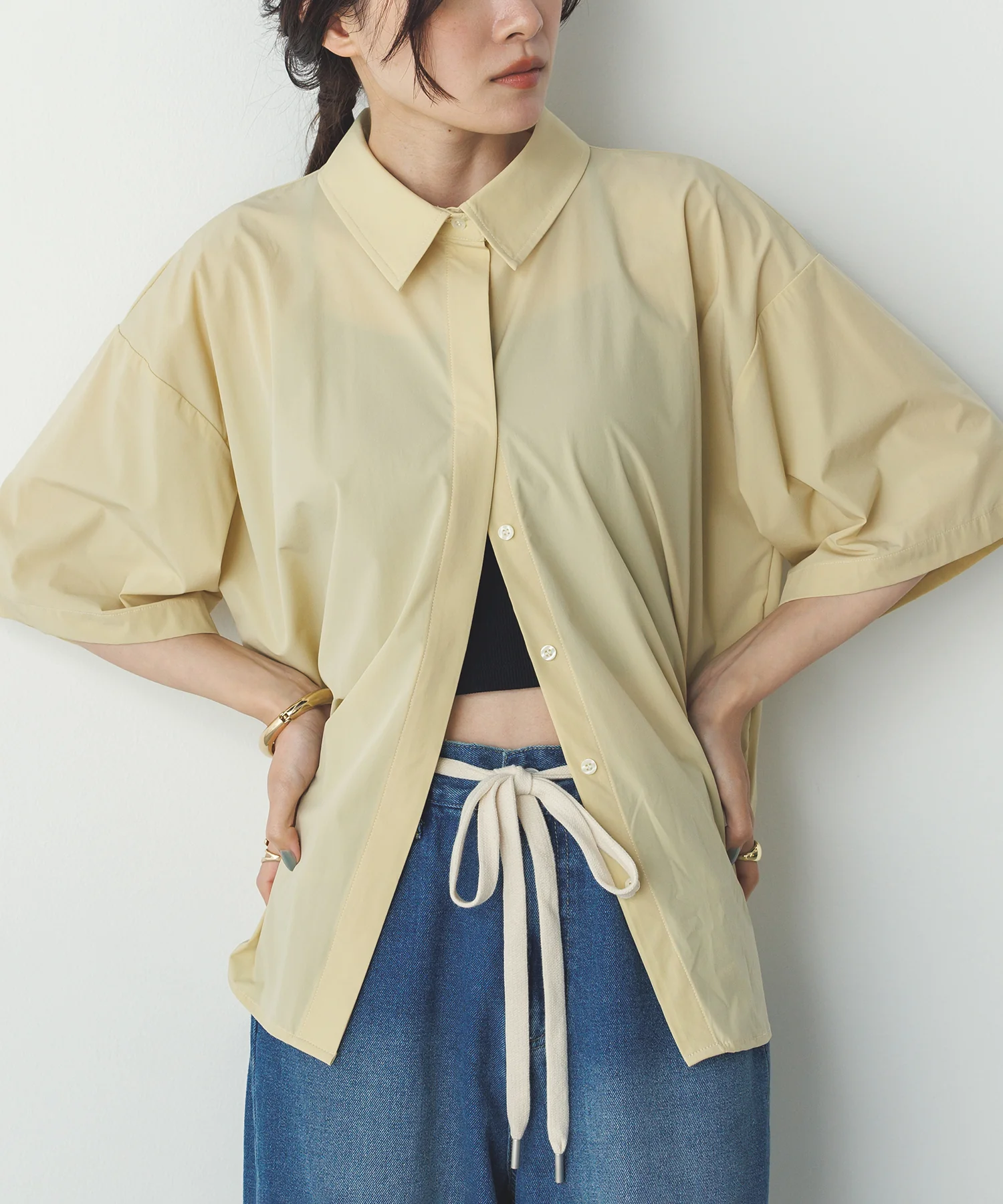 【新色追加】【接触冷感】 バックタックシャツ