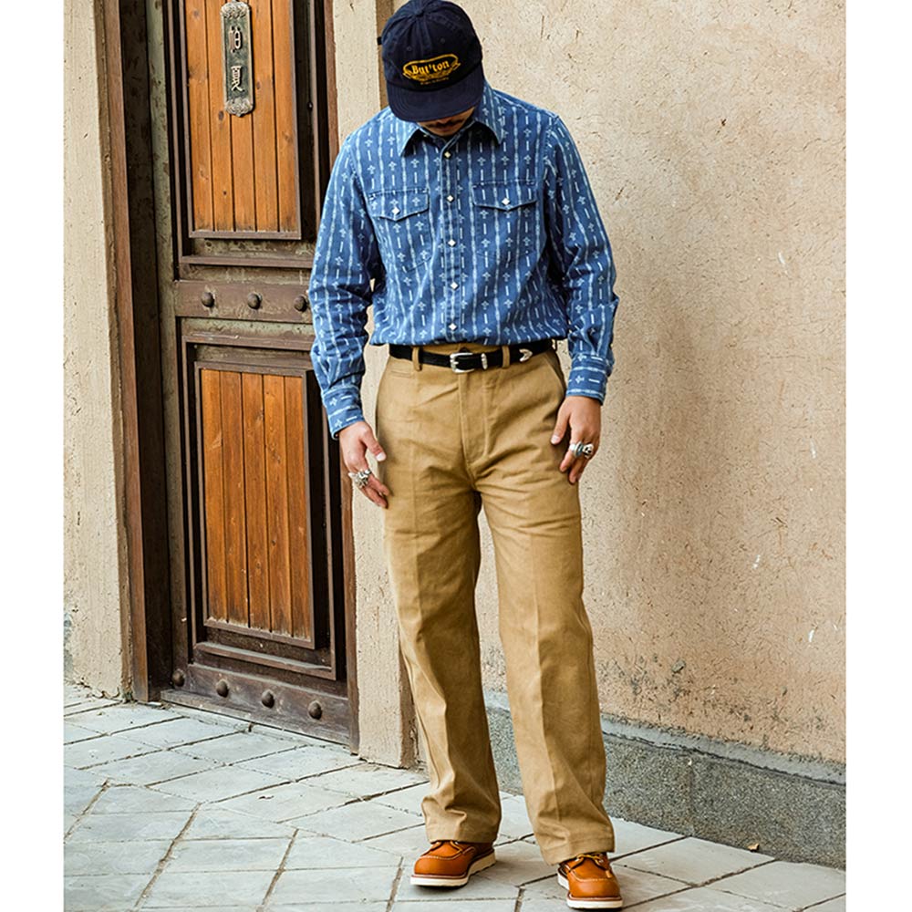 ワバッシュ　インディアンサンダーバードトーテムデニムシャツ