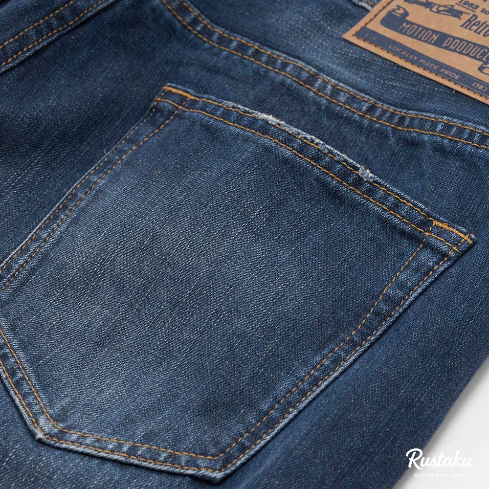 ヴィンテージ加工セルビッチデニム九分丈