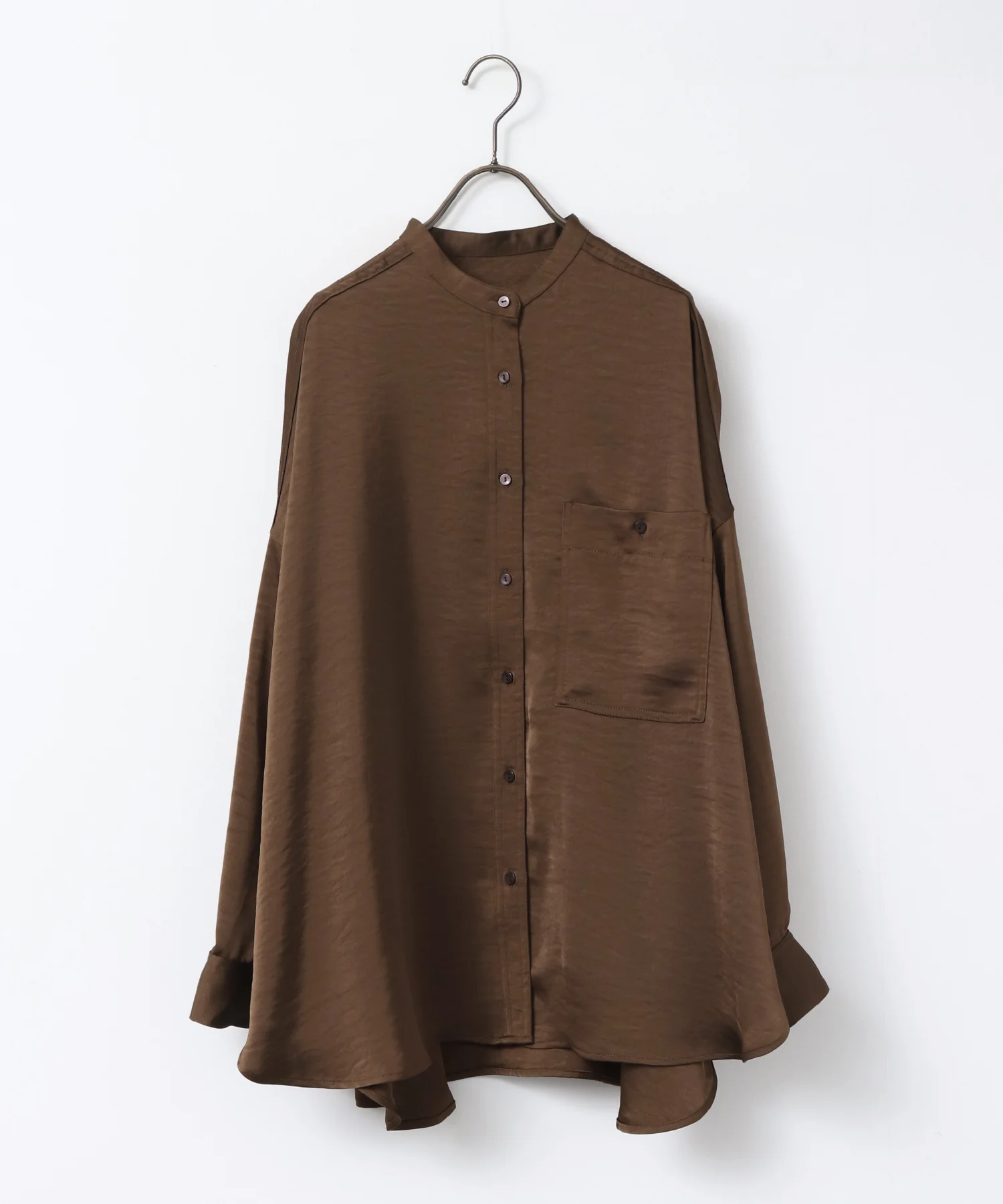 マットサテン オーバーシャツ
