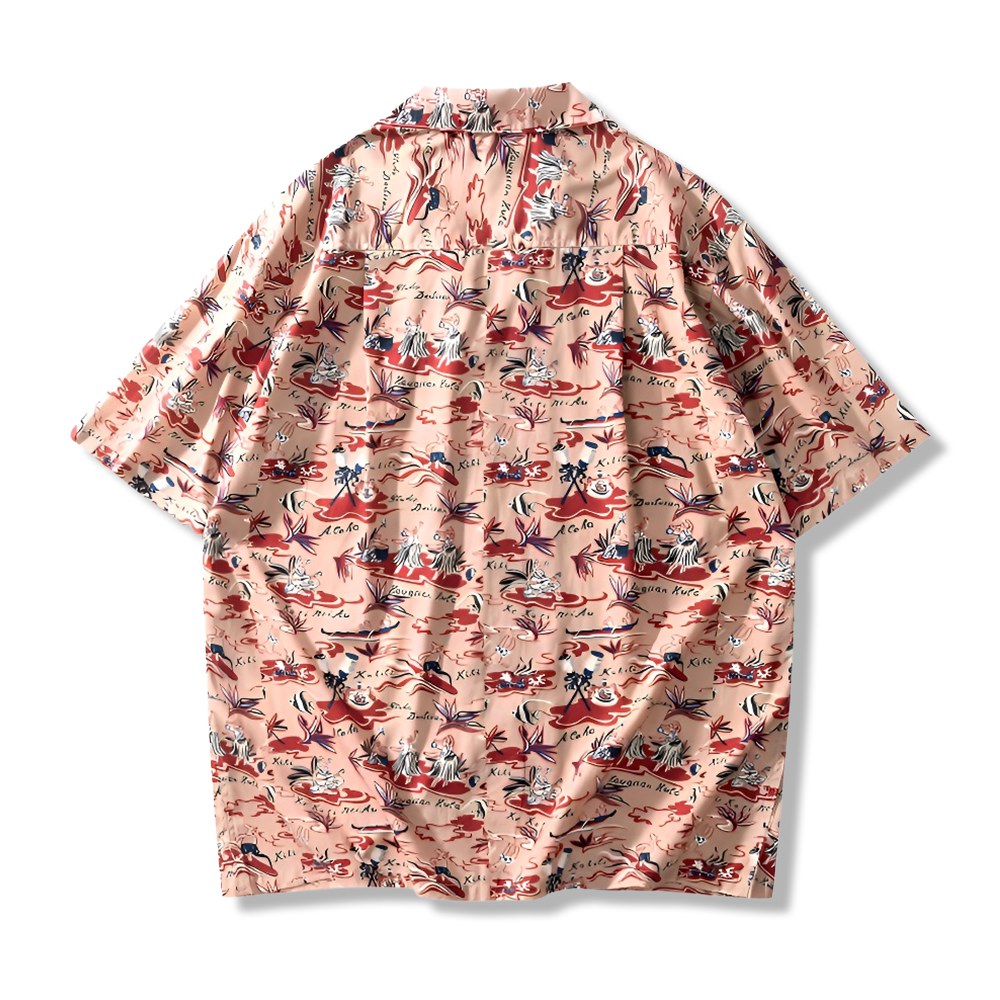 「ハワイの物語」コットンプリントシャツ