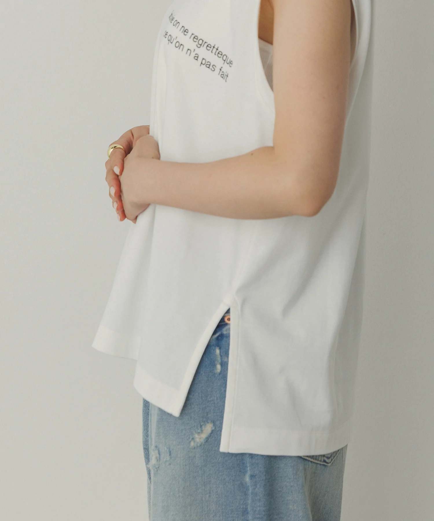 ミニロゴプリント フレンチトップス