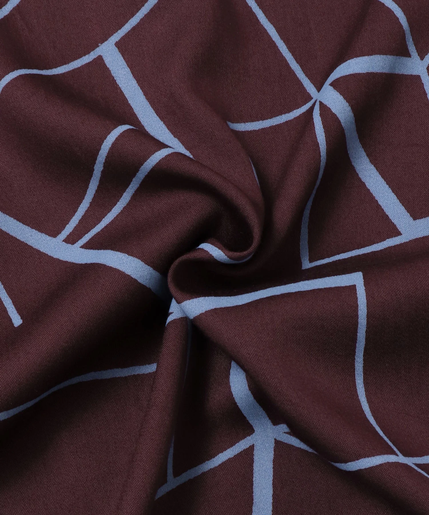 ビスコースサテン プリント タックストレートパンツ